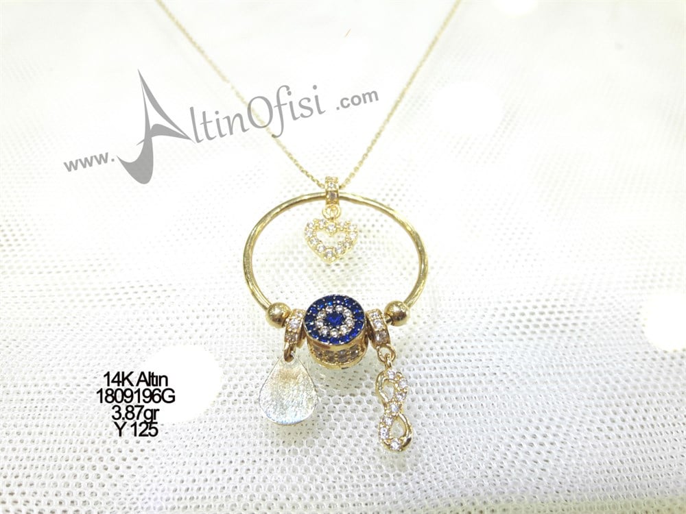 Şans Charm Kolye 14 Ayar Altın