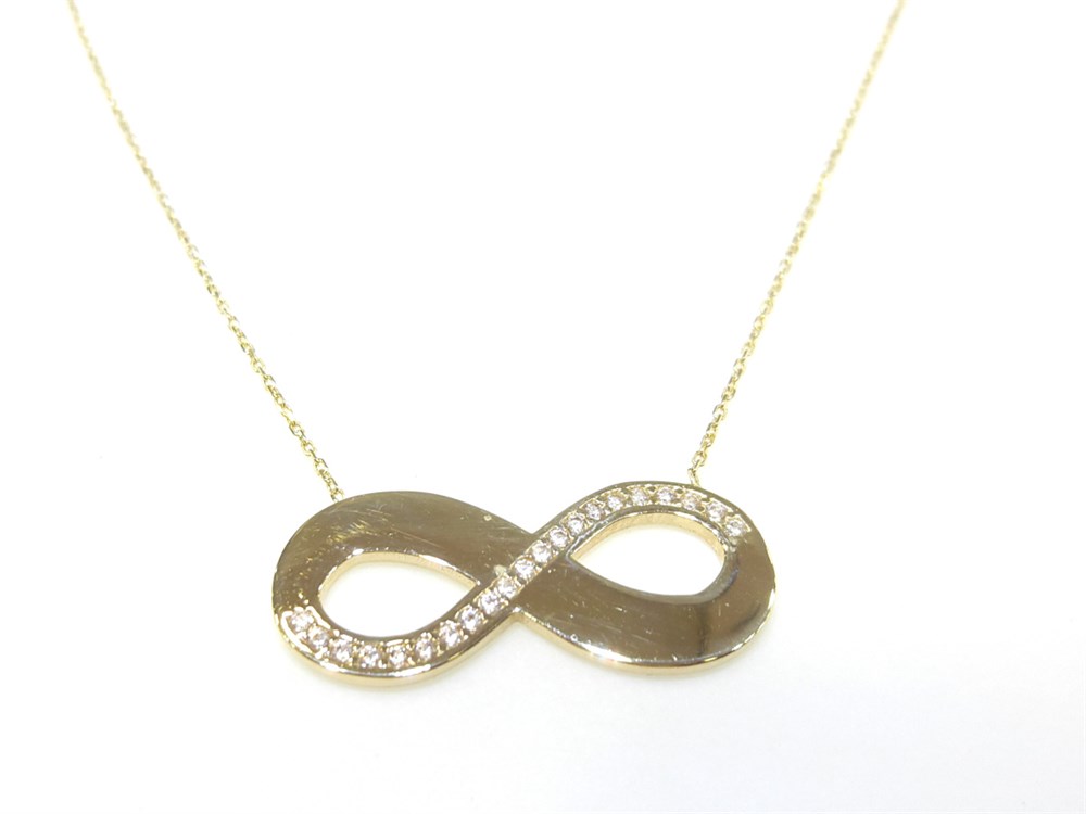 Sonsuzluk  Kolye 14 Ayar Altın