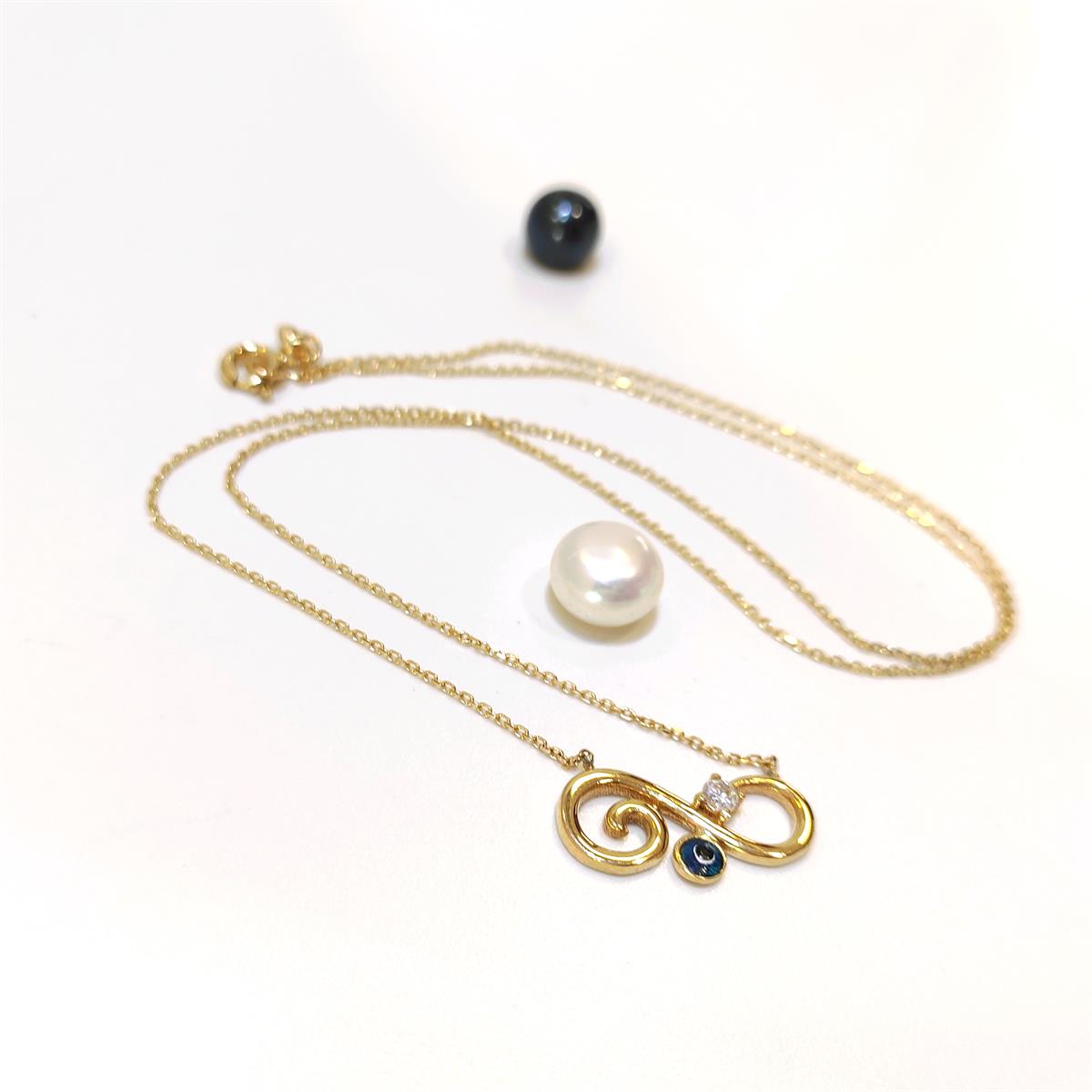 Sonsuzluk Göz Boncuklu Kolye 14 Ayar Altın HD VİDEOLU