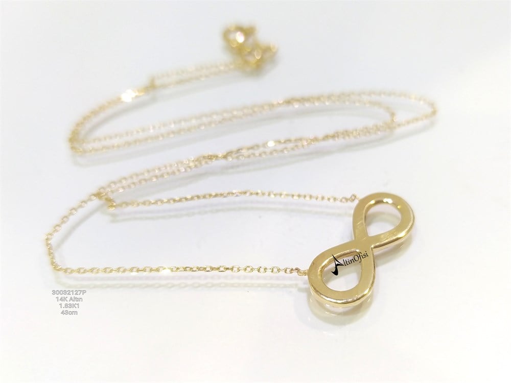 Sonsuzluk Kolye 14 Ayar Altın