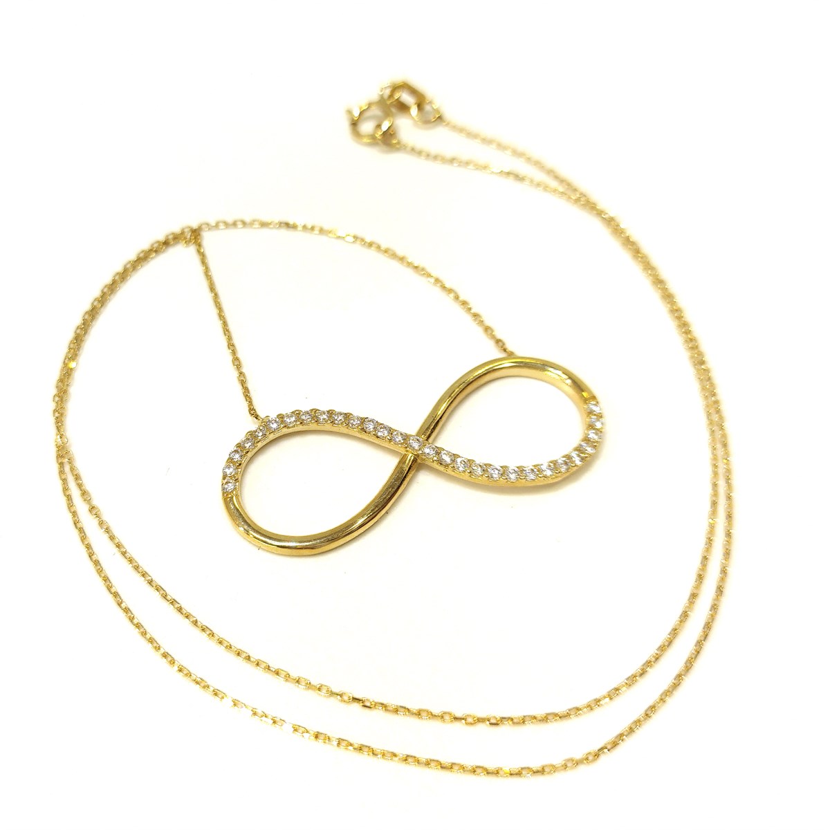 Sonsuzluk Kolye 14 Ayar Altın 4K VİDEOLU