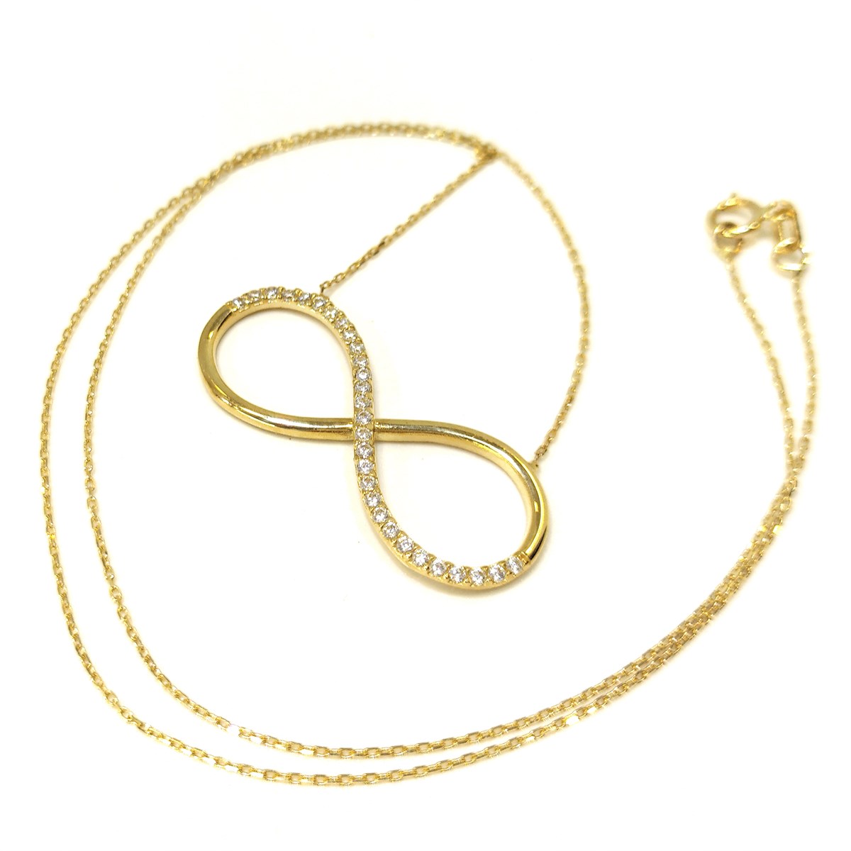 Sonsuzluk Kolye 14 Ayar Altın 4K VİDEOLU