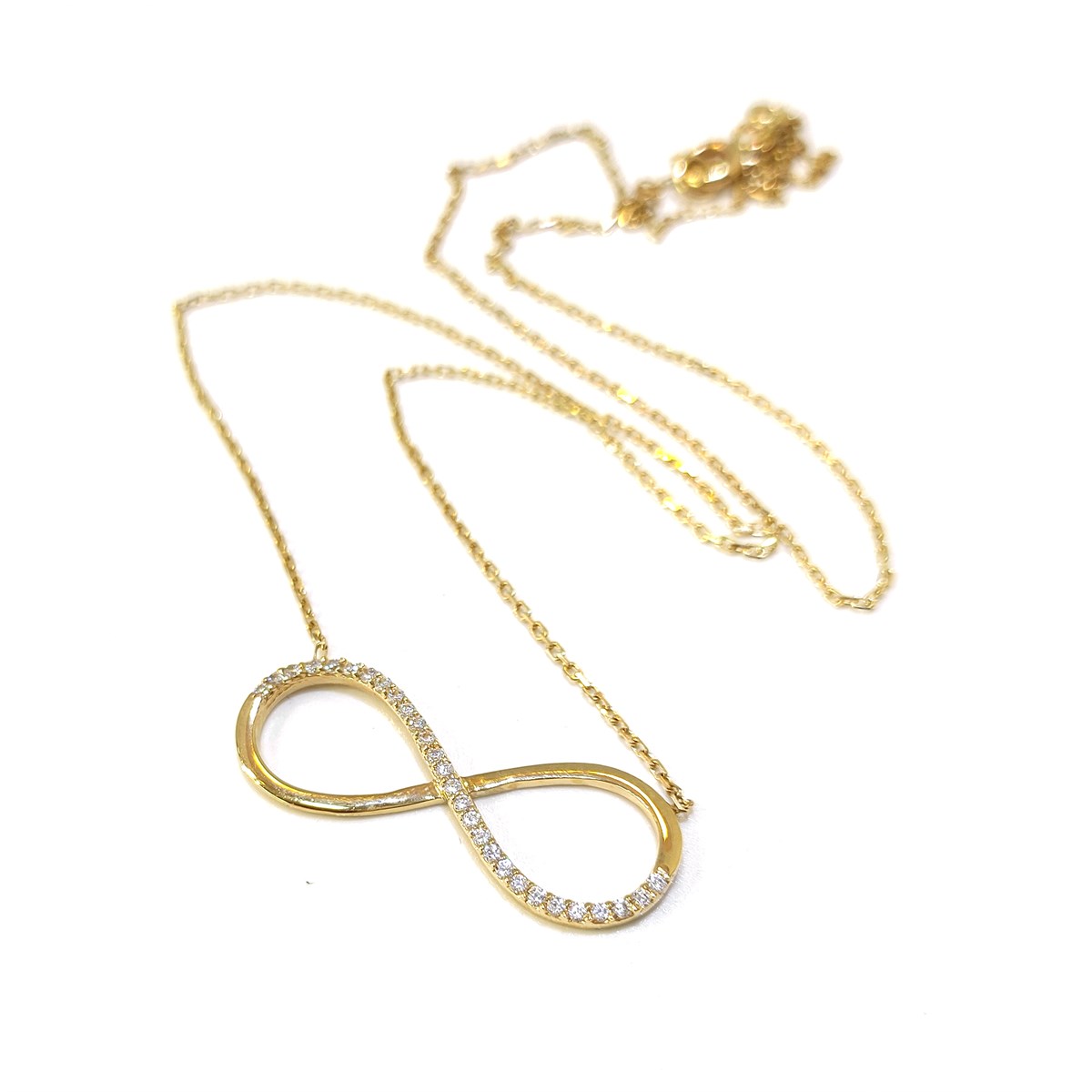 Sonsuzluk Kolye 14 Ayar Altın HD VİDEOLU