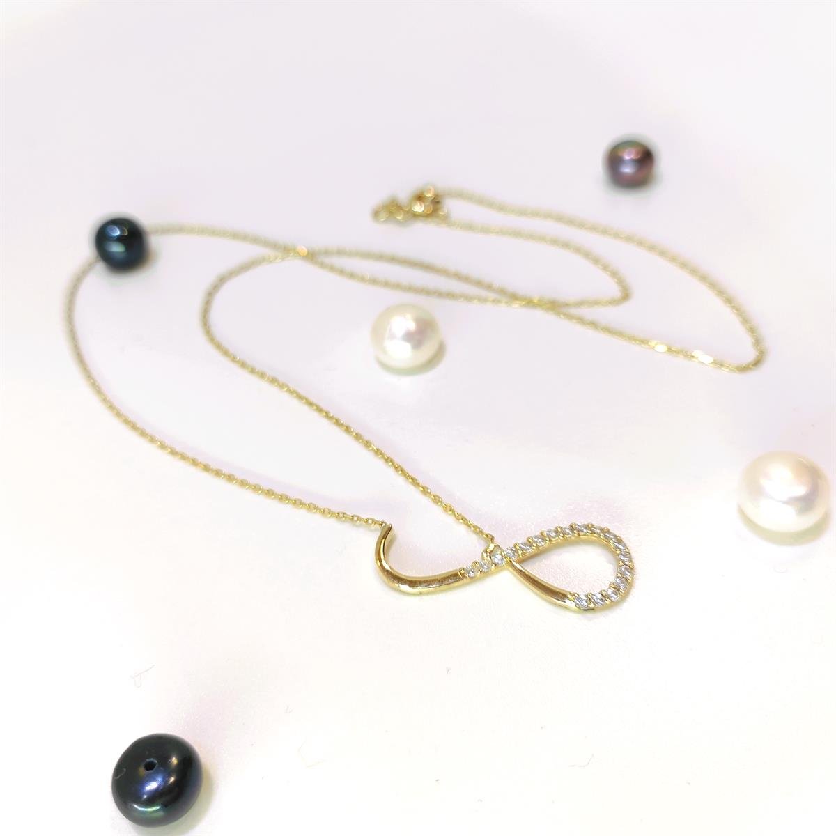 Sonsuzluk Kolye 14 Ayar Altın HD VİDEOLU