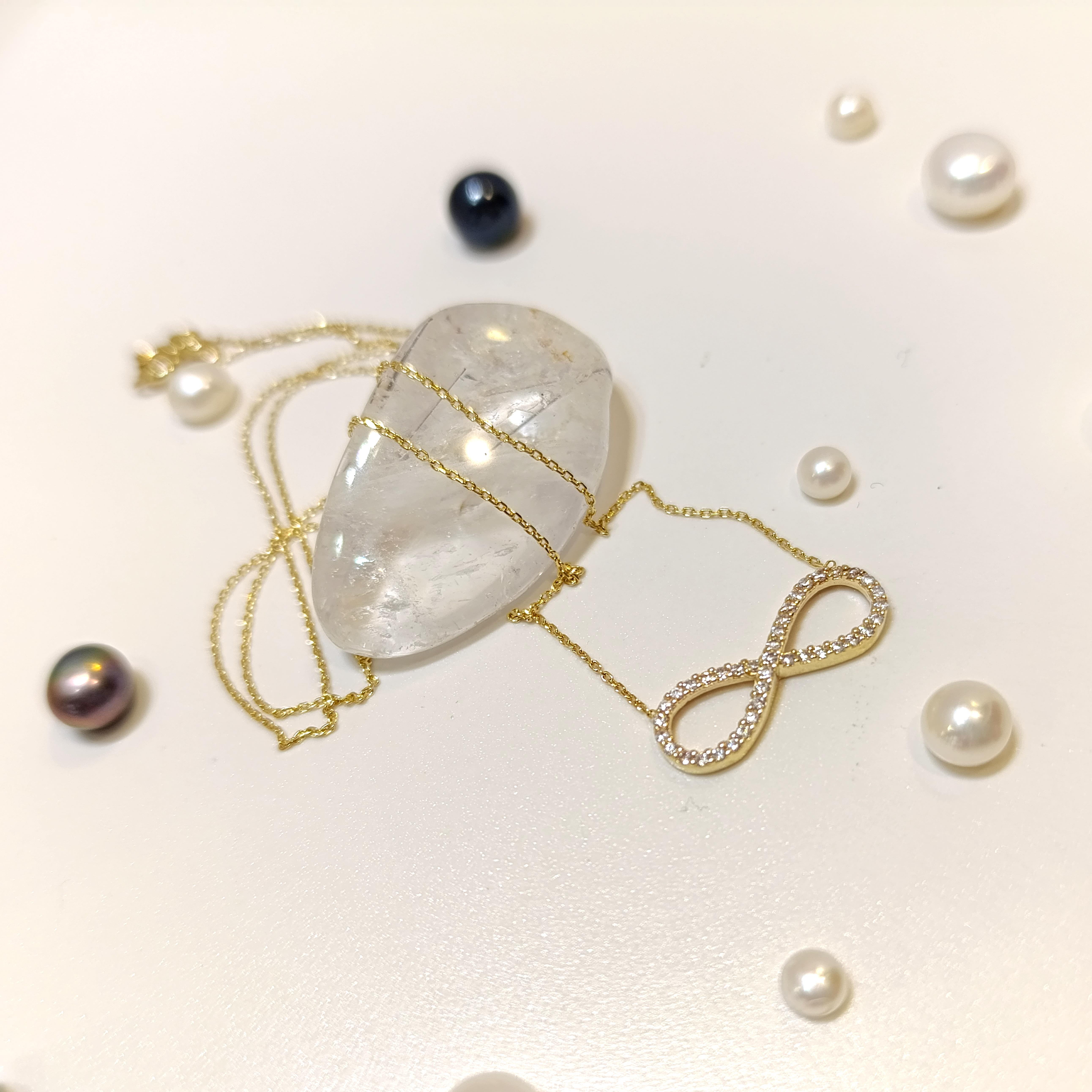 Sonsuzluk Kolye 14 Ayar Altın HD VİDEOLU