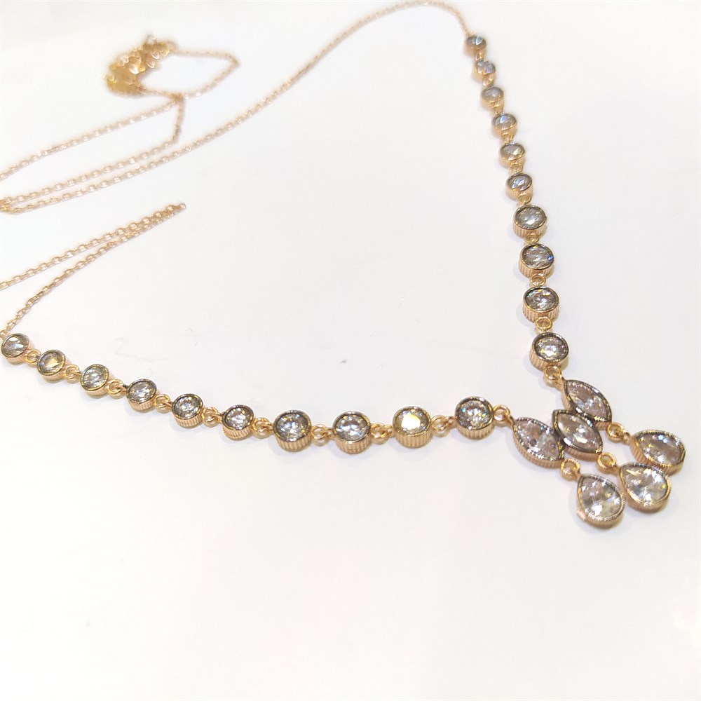 Su Yolu Kolye 14 Ayar Altın