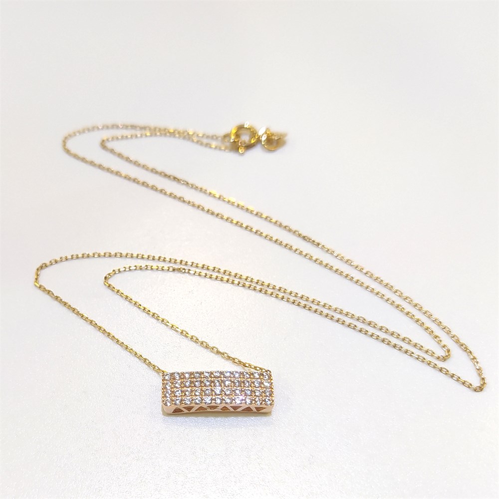 Su Yolu Kolye 14 Ayar Altın