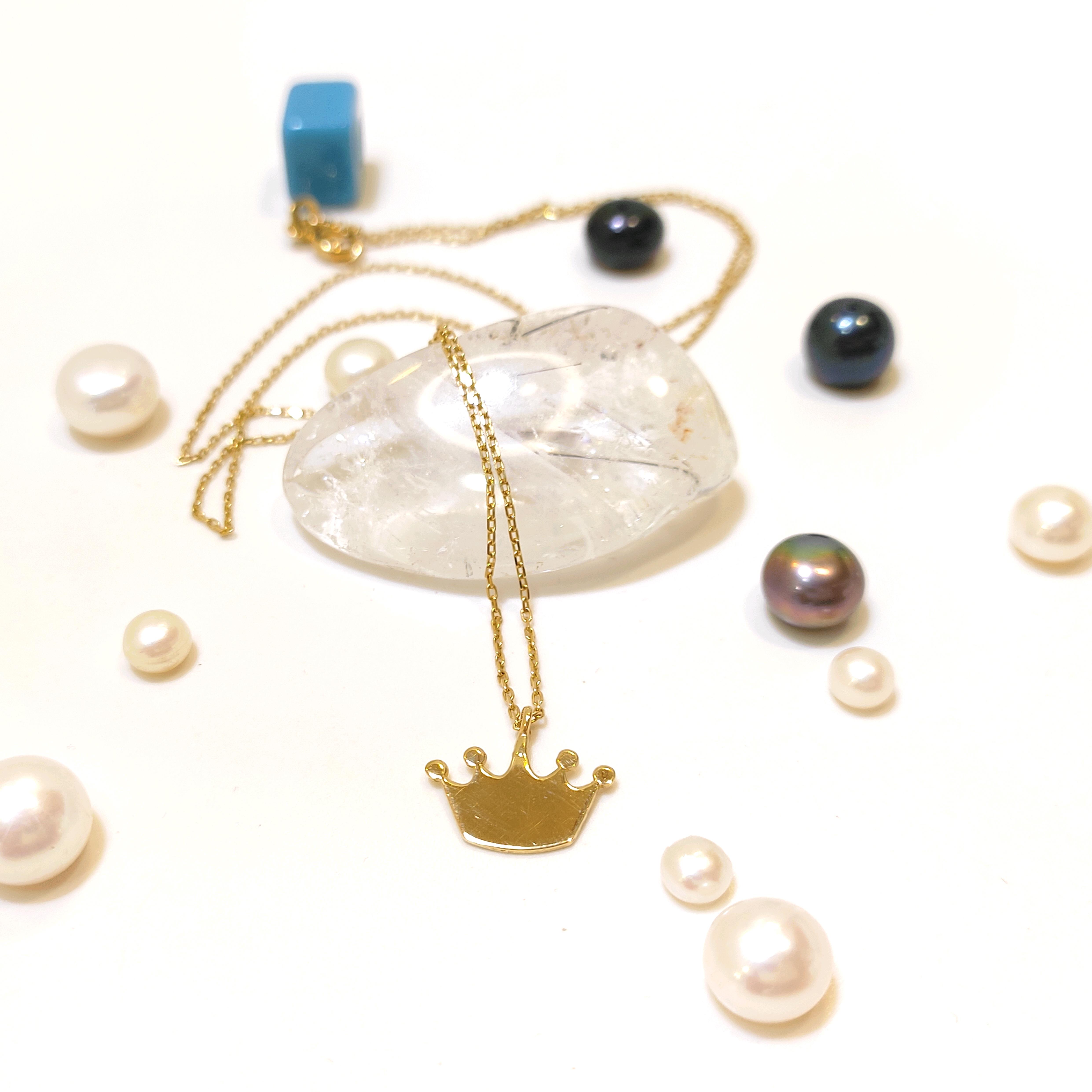 Taç Kolye 14 Ayar Altın  HD VİDEOLU