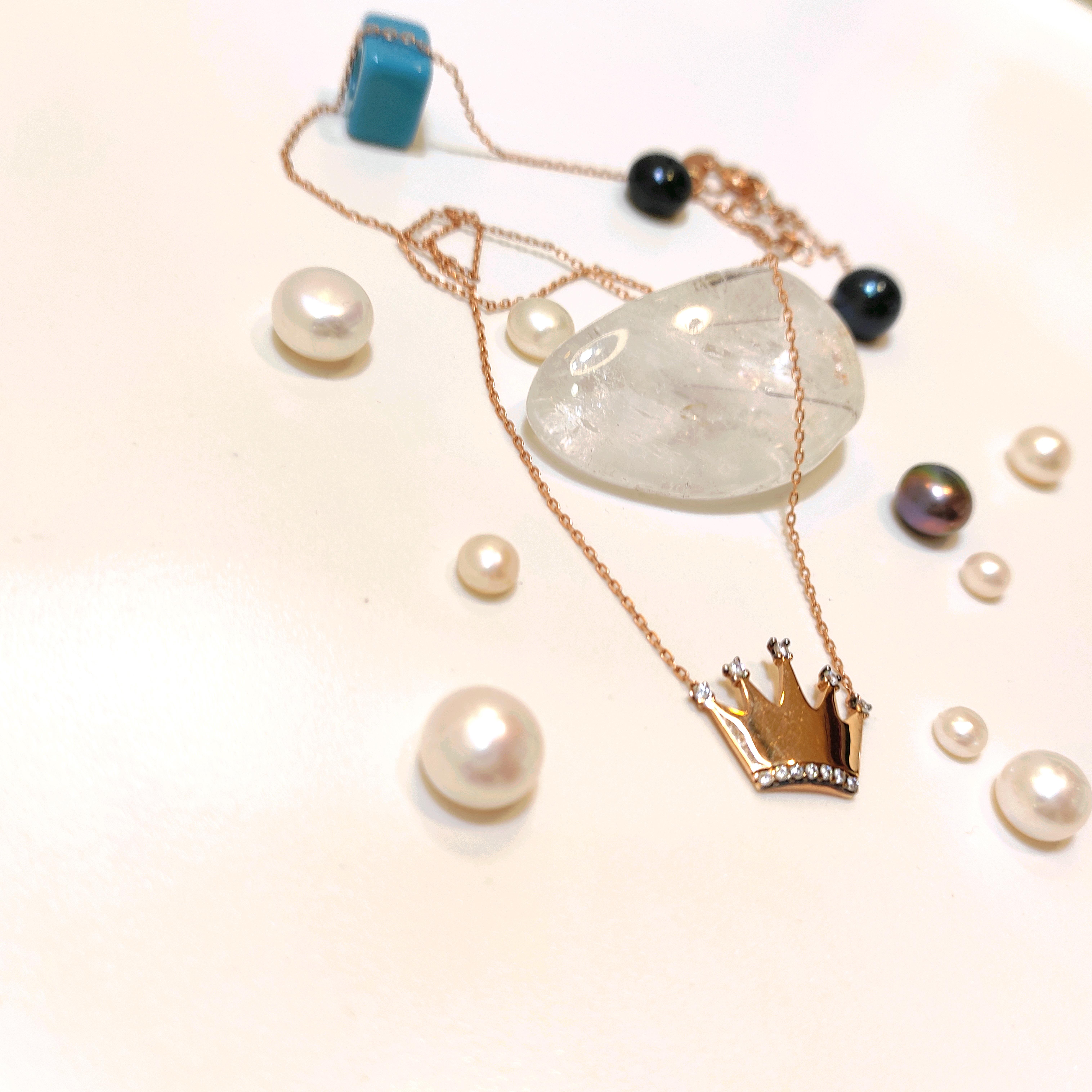 Taç Kolye 14 Ayar Altın  HD VİDEOLU