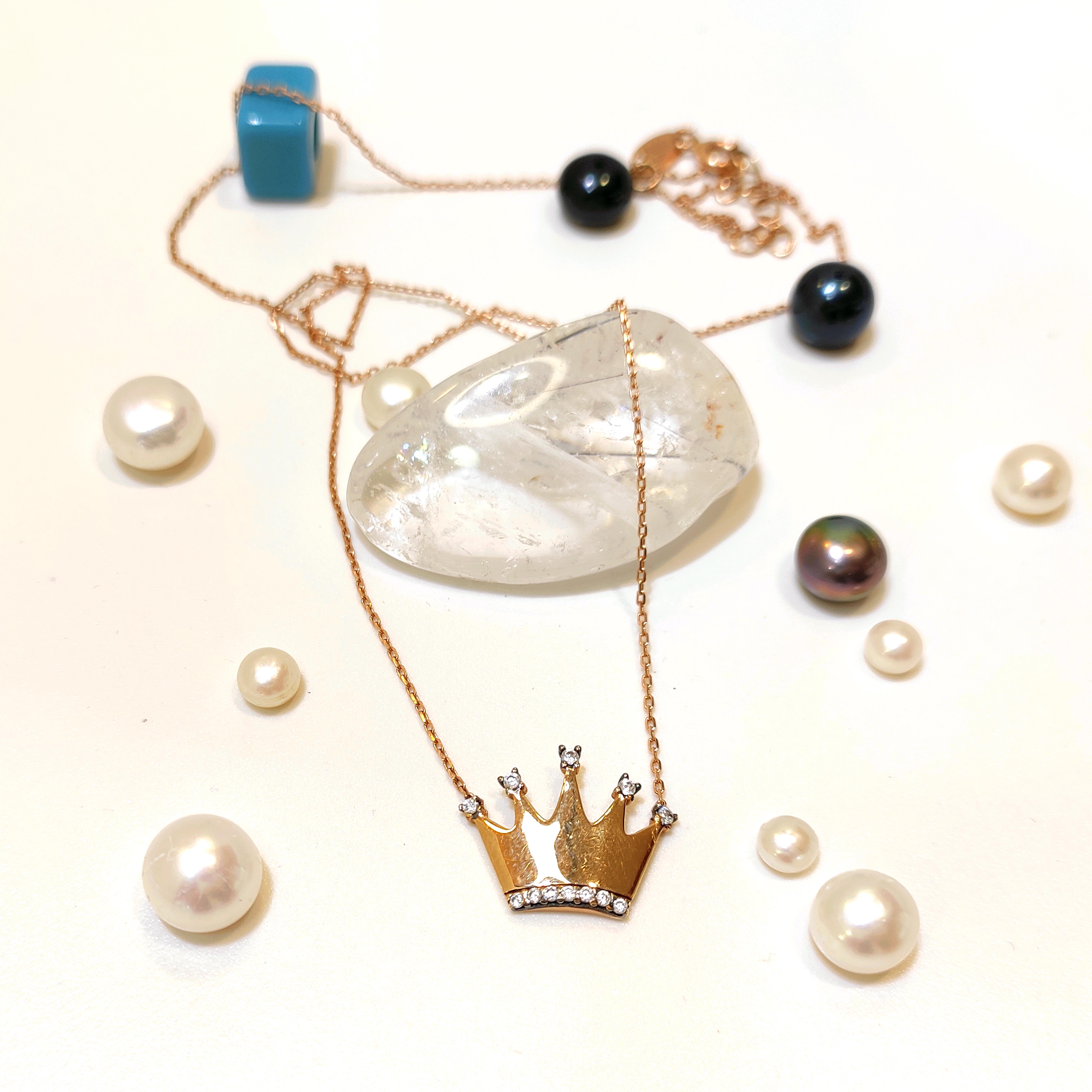 Taç Kolye 14 Ayar Altın  HD VİDEOLU