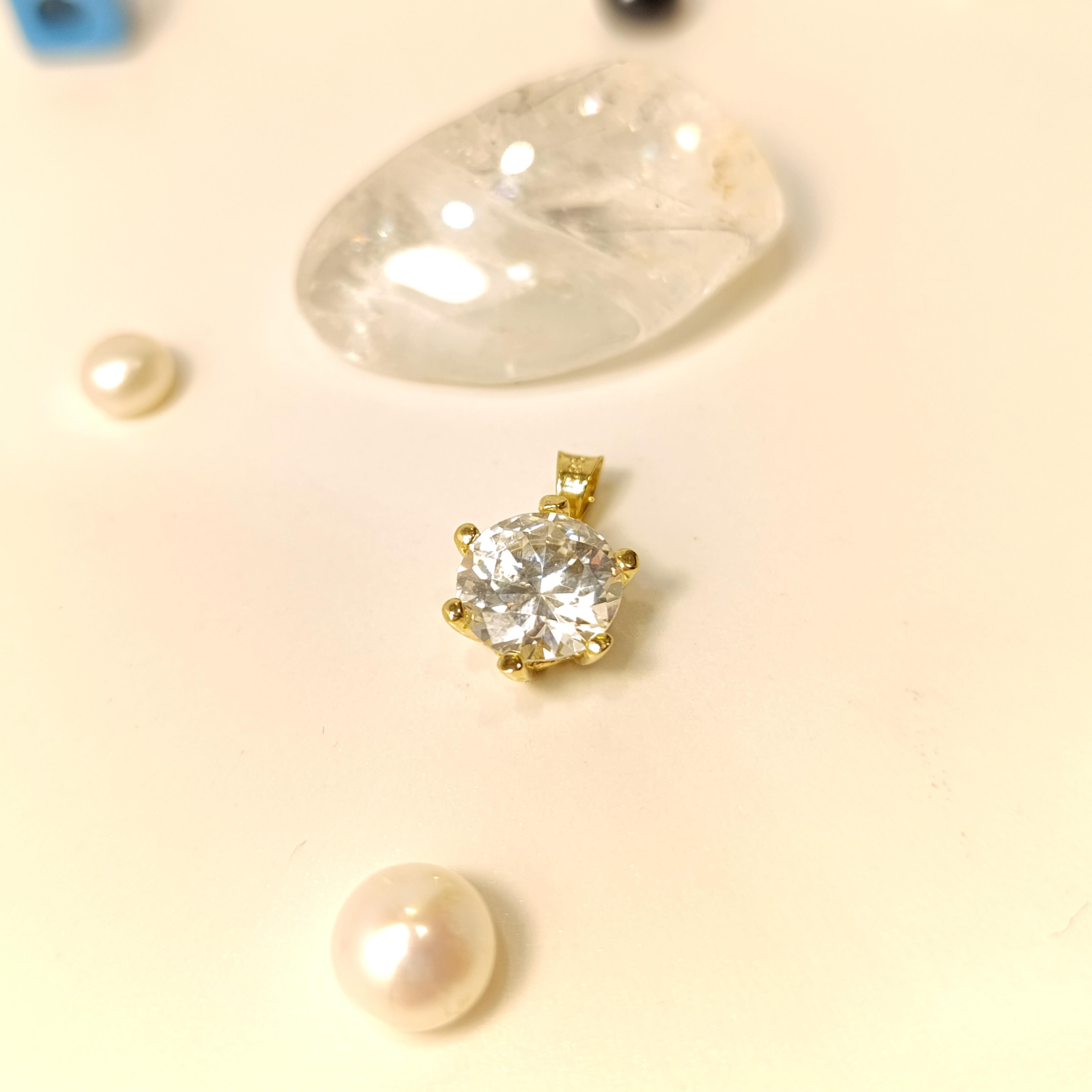 Taş  Kolye 14 Ayar  Altın HD VİDEOLU