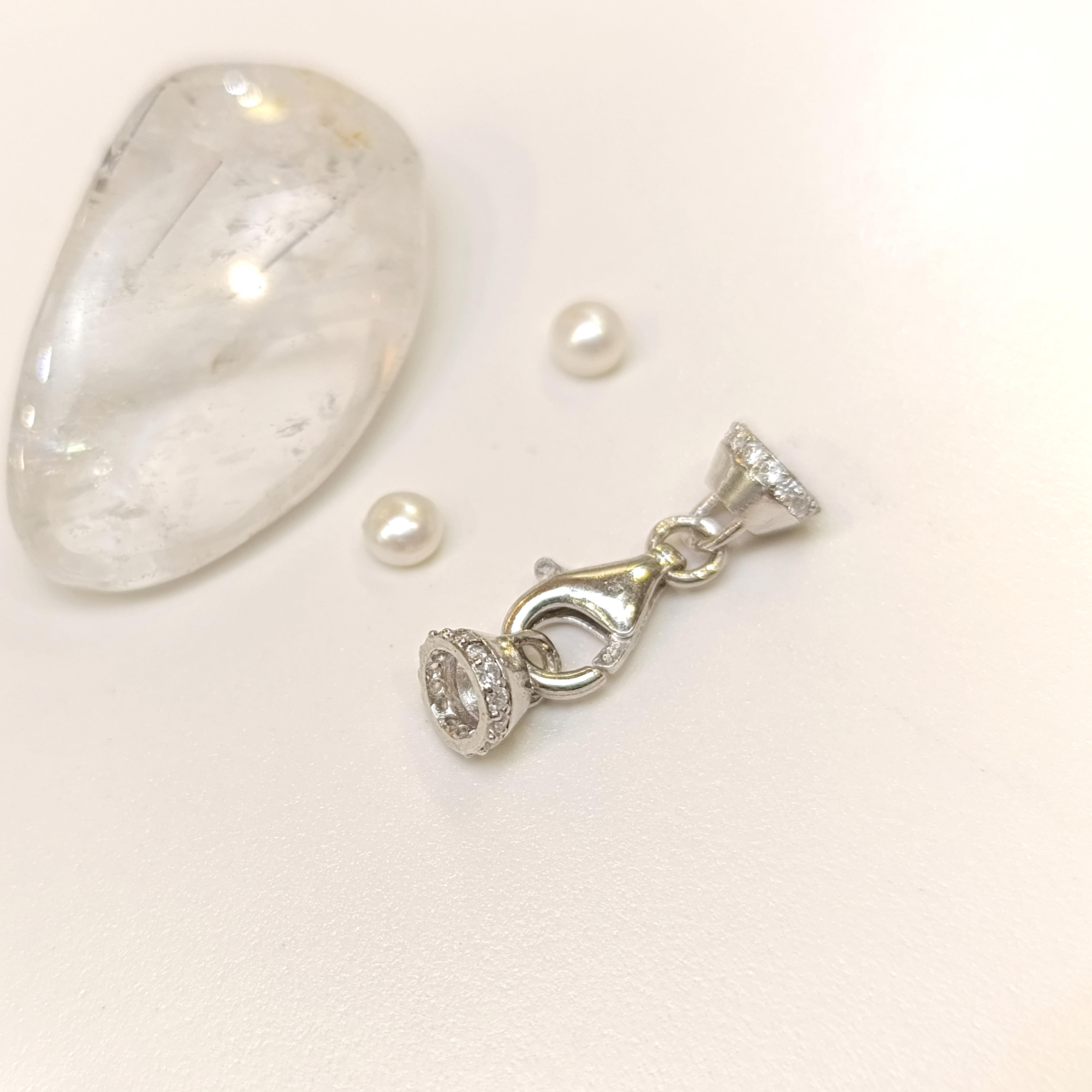 Taşlı İnci ve Taş Dizmek için Kilit 925 Ayar Gümüş HD VİDEOLU