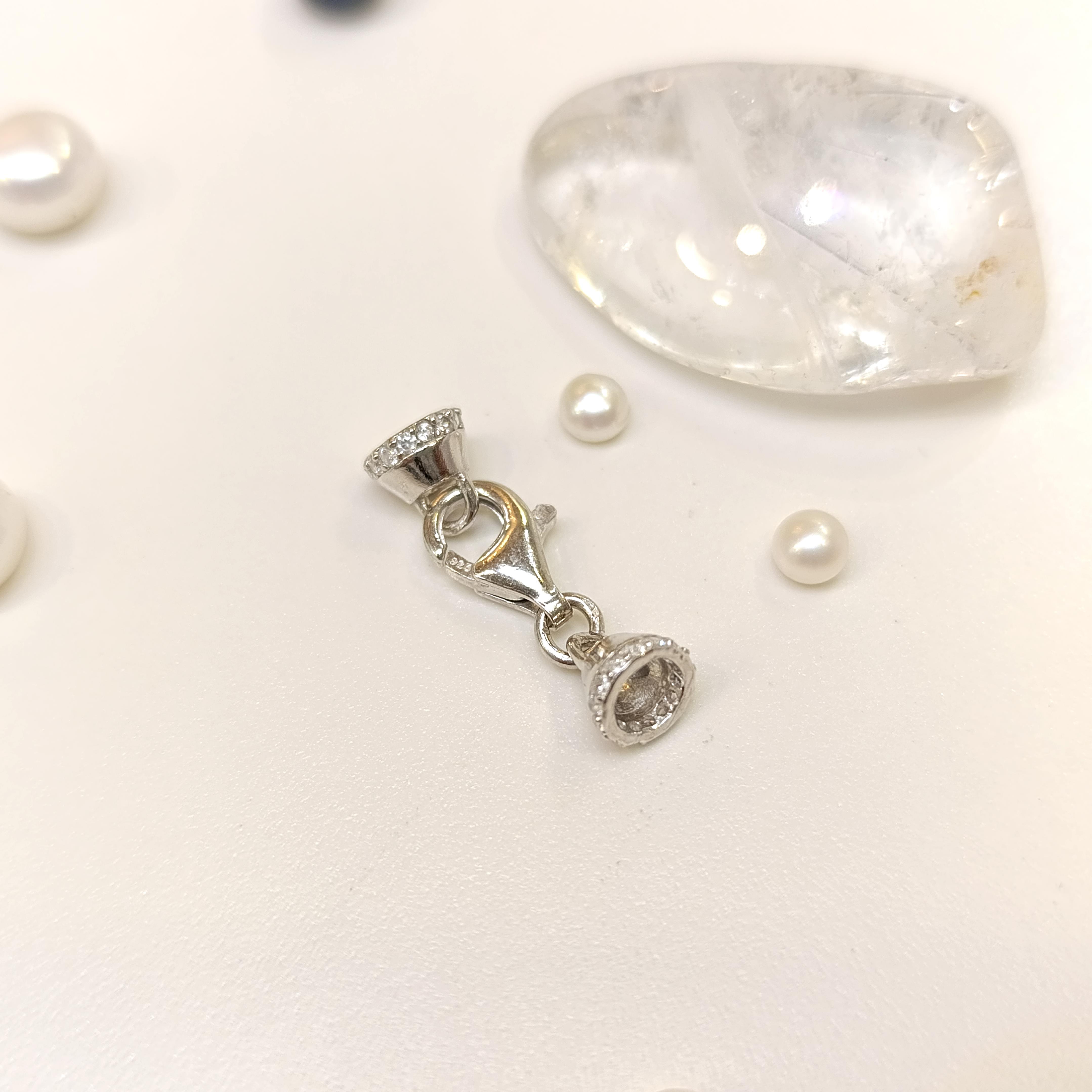 Taşlı İnci ve Taş Dizmek için Kilit 925 Ayar Gümüş HD VİDEOLU