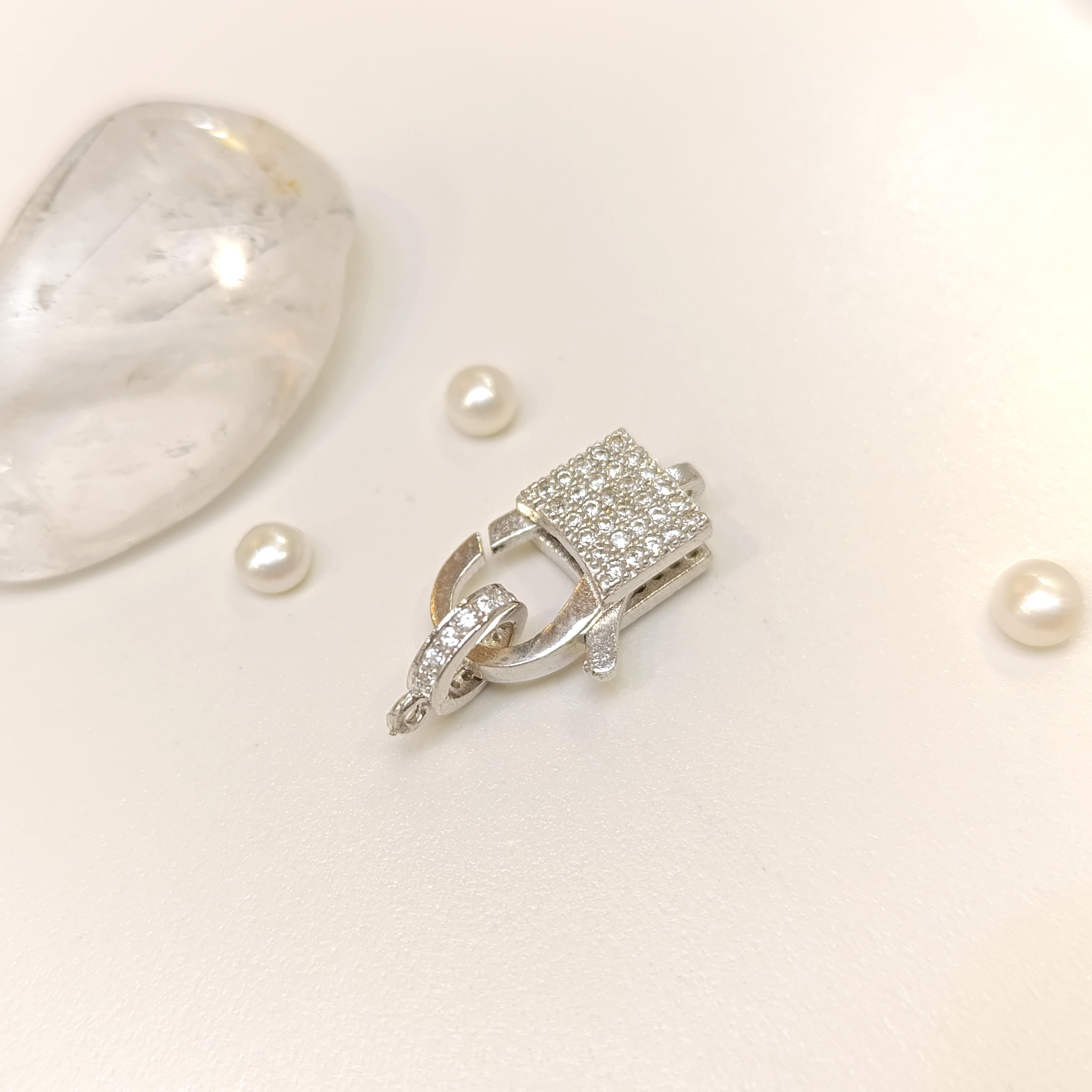 Taşlı İnci ve Taş Dizmek için Kilit 925 Ayar Gümüş HD VİDEOLU