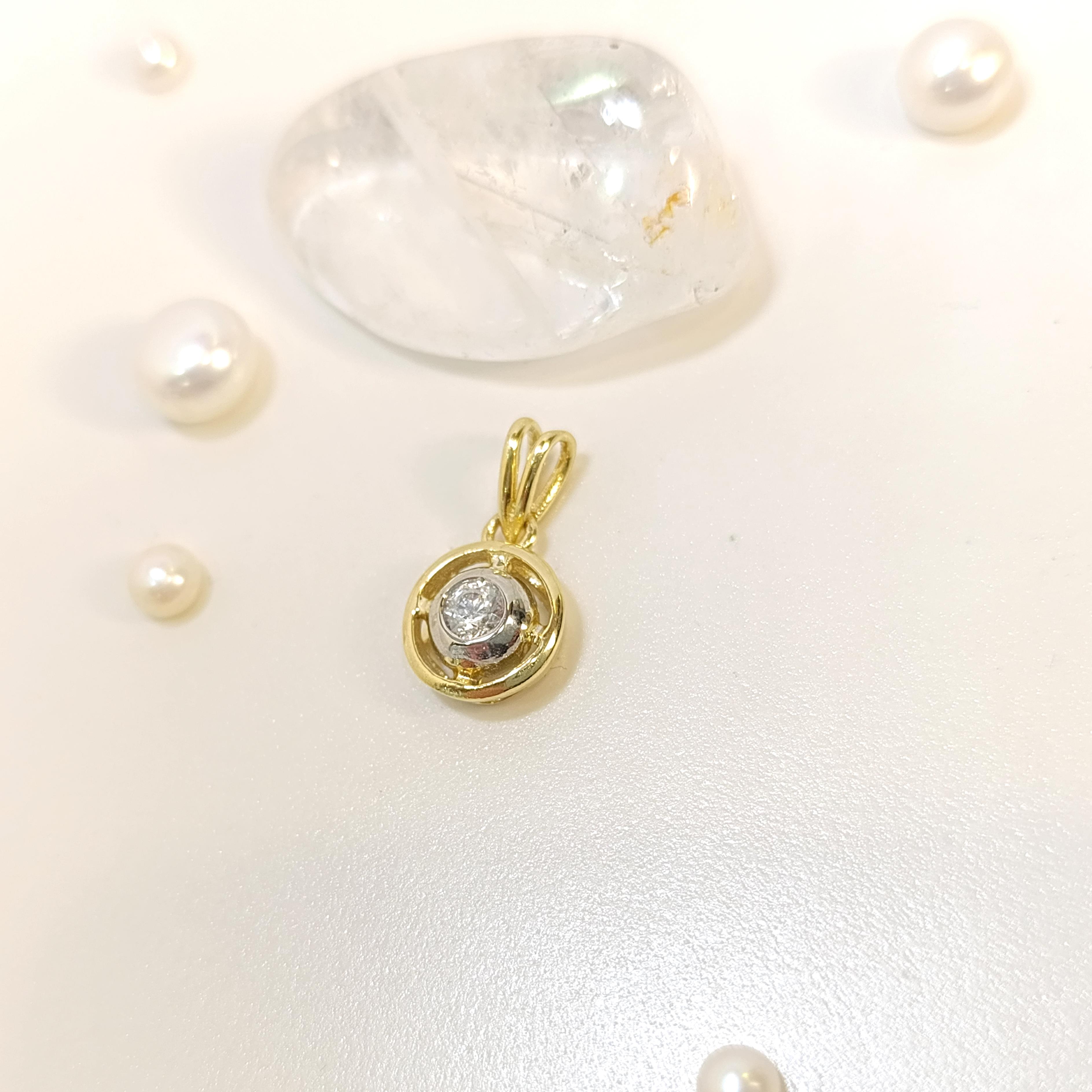 Tek Taş Kolye 14 Ayar Altın 4K VİDEOLU