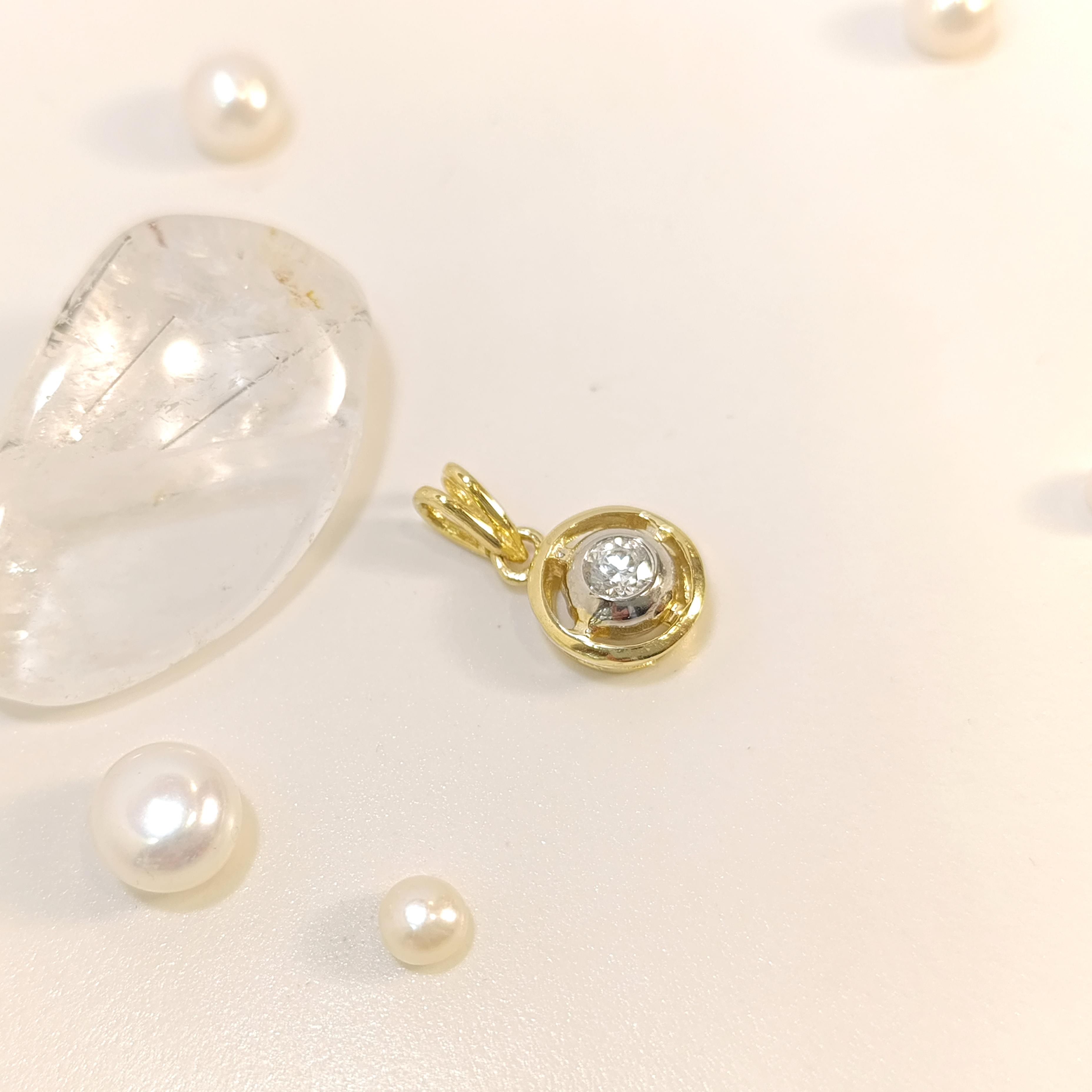 Tek Taş Kolye 14 Ayar Altın 4K VİDEOLU