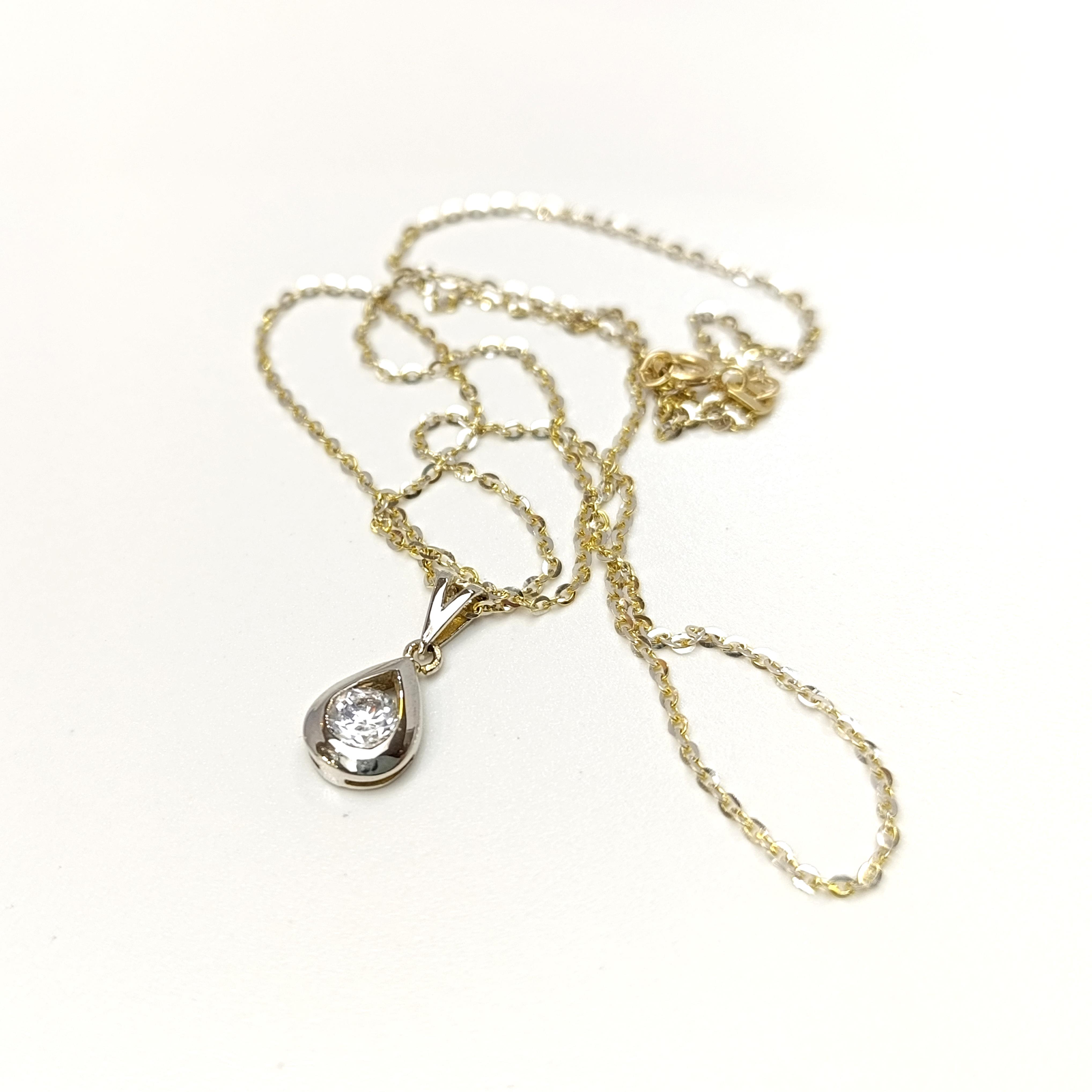 Tek Taş Kolye 14 Ayar Altın HD VİDEOLU