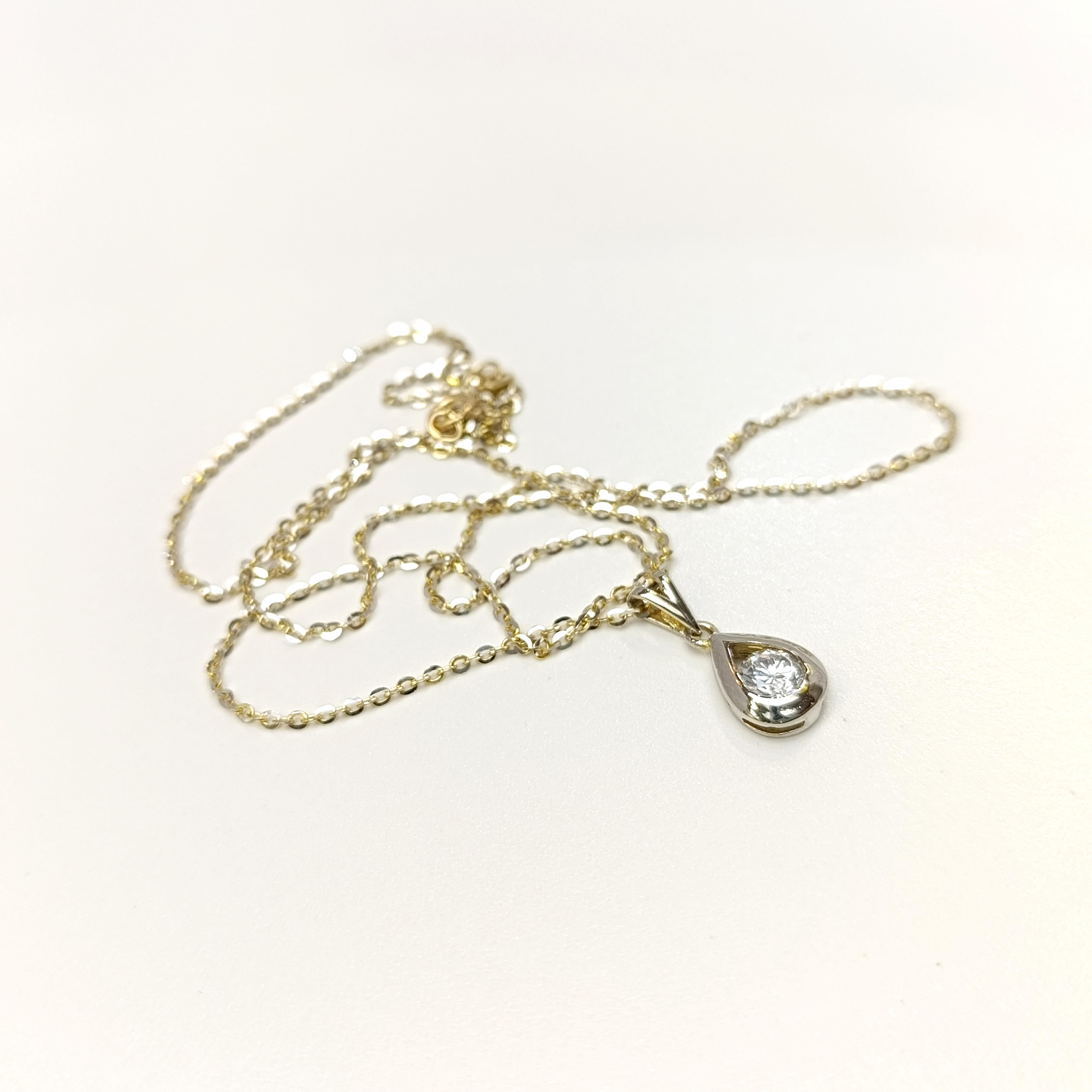 Tek Taş Kolye 14 Ayar Altın HD VİDEOLU