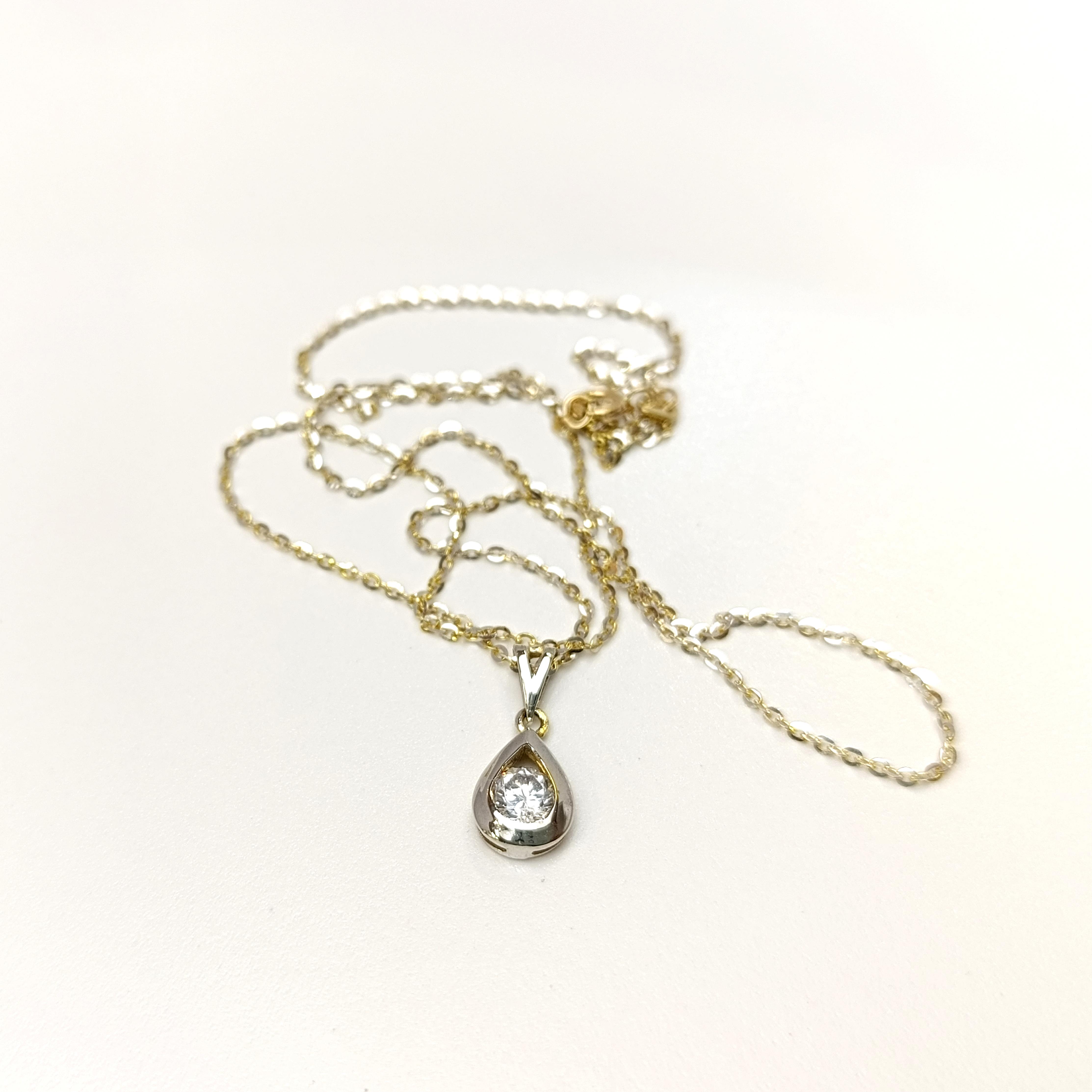 Tek Taş Kolye 14 Ayar Altın HD VİDEOLU