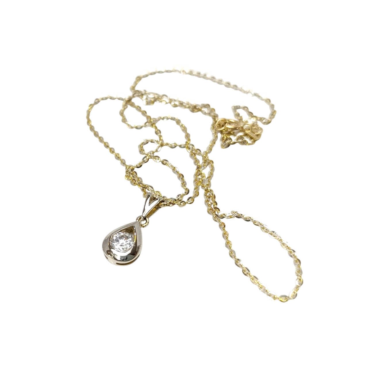 Tek Taş Kolye 14 Ayar Altın HD VİDEOLU