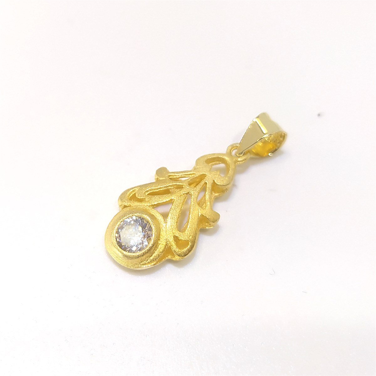 Tek Taş Kolye Ucu 14 Ayar Altın 