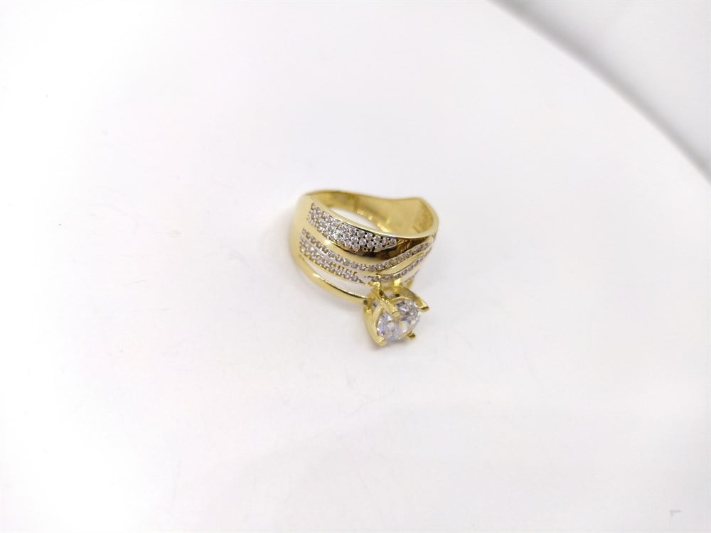 Tektaşlı Alyans Yüzük 14 Ayar Altın