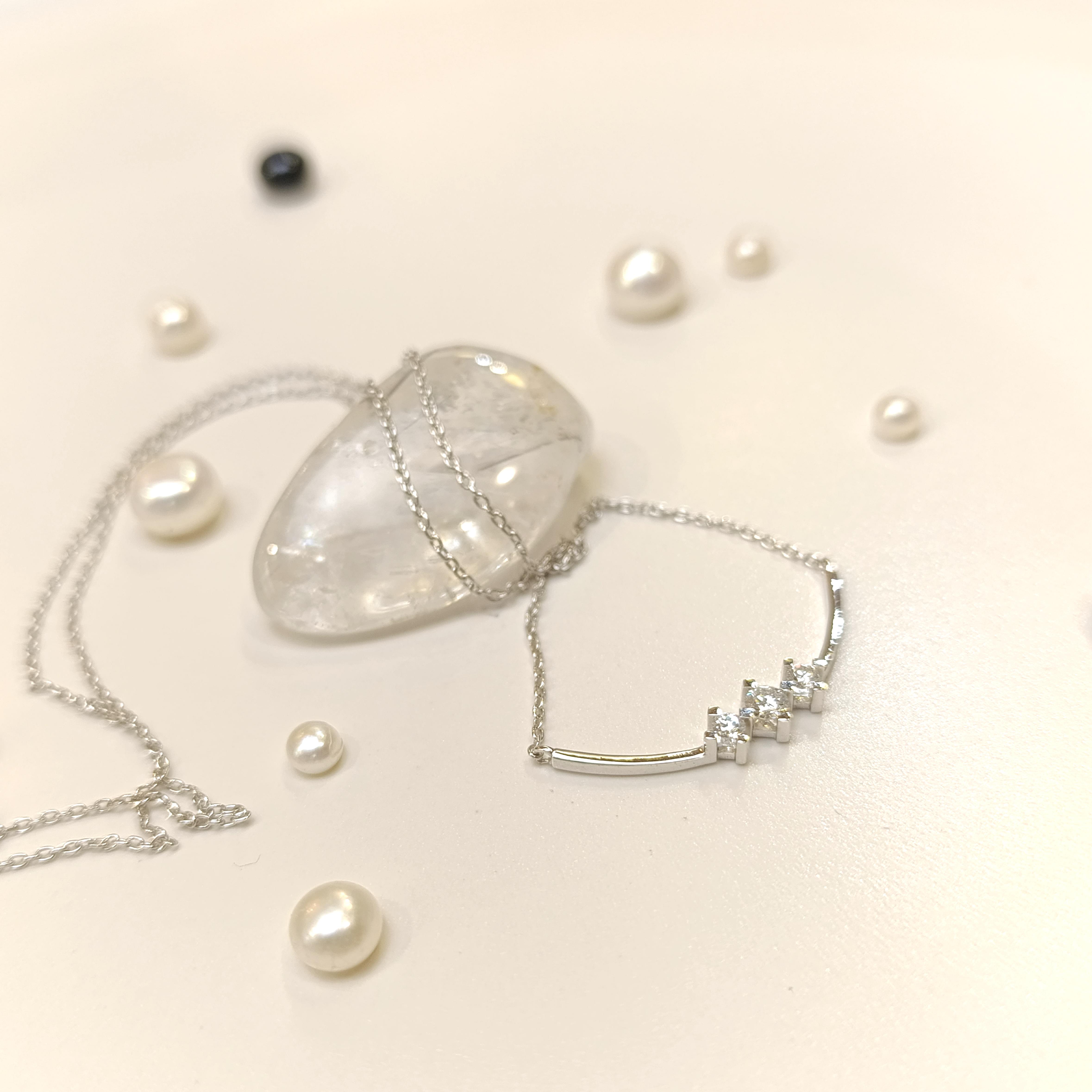 Tria Pırlanta Taşlı Kolye 14 Ayar Altın HD VİDEOLU