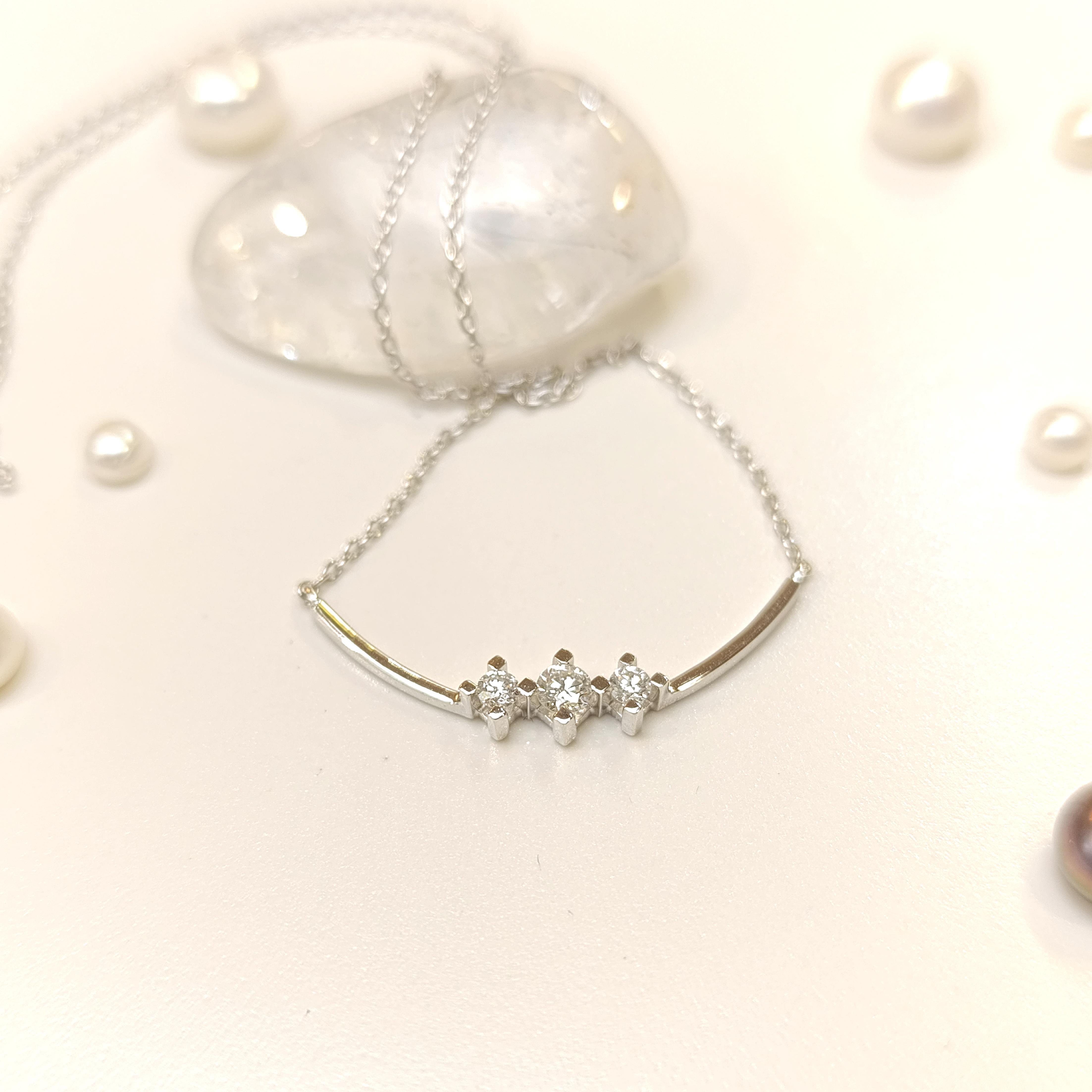 Tria Pırlanta Taşlı Kolye 14 Ayar Altın HD VİDEOLU