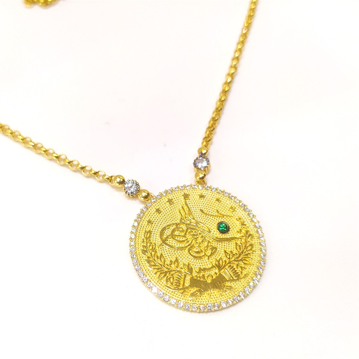 Tuğralı Kolye 14 Ayar Altın 