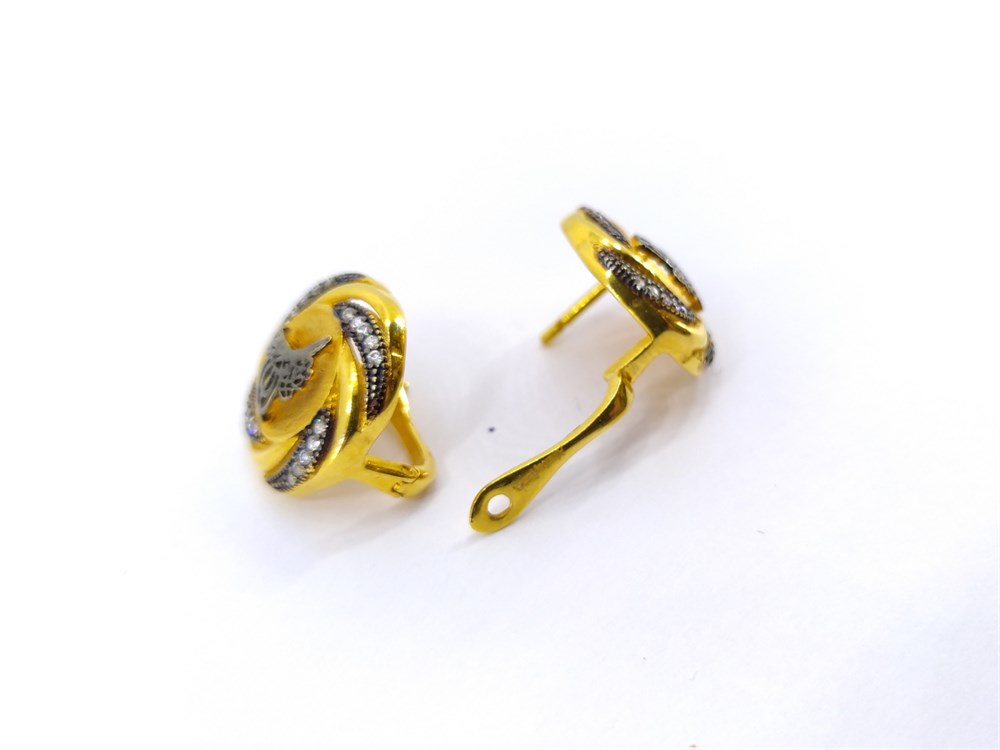 Tuğralı Küpe 14 Ayar Altın