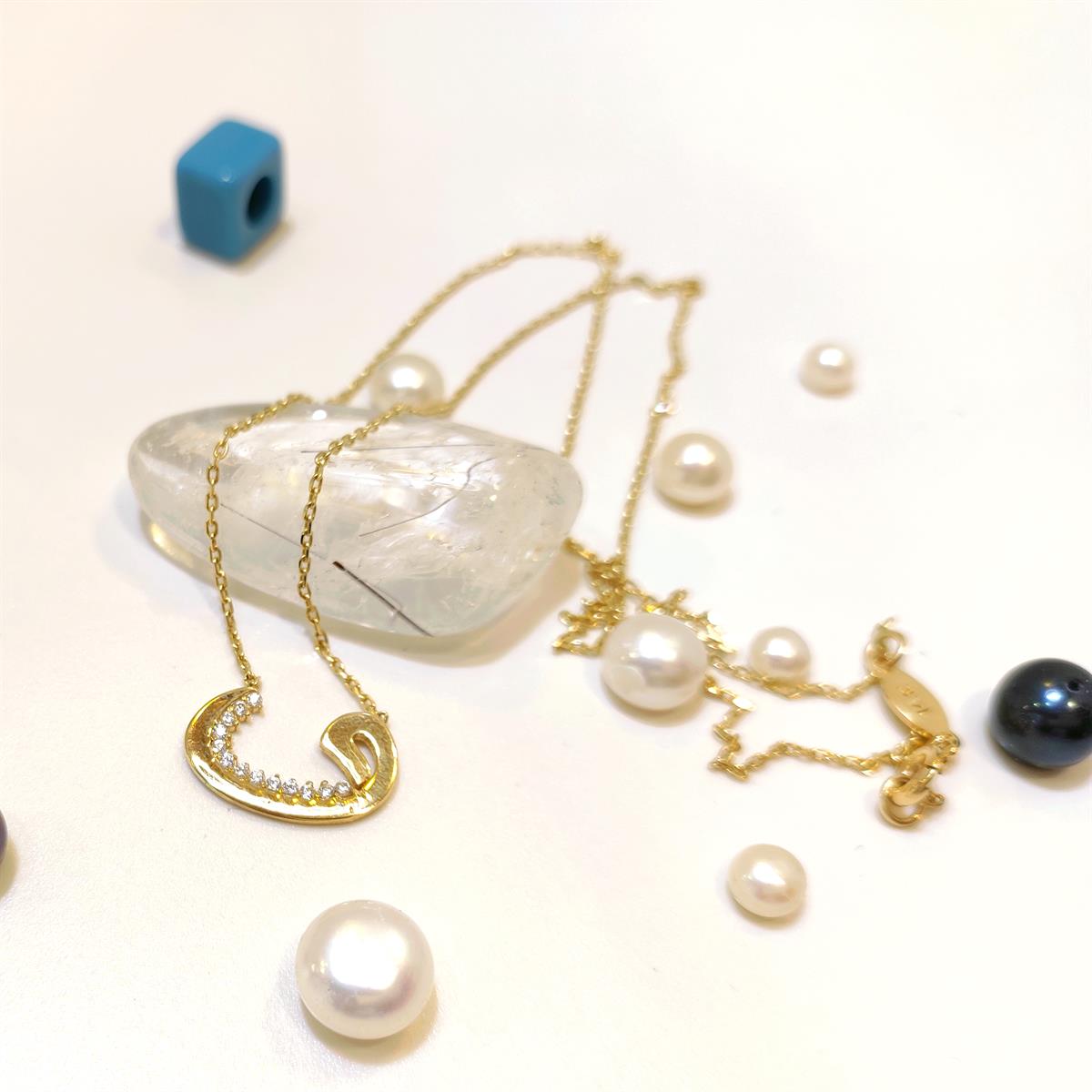 Vav Kolye 14 Ayar Altın  HD VİDEOLU