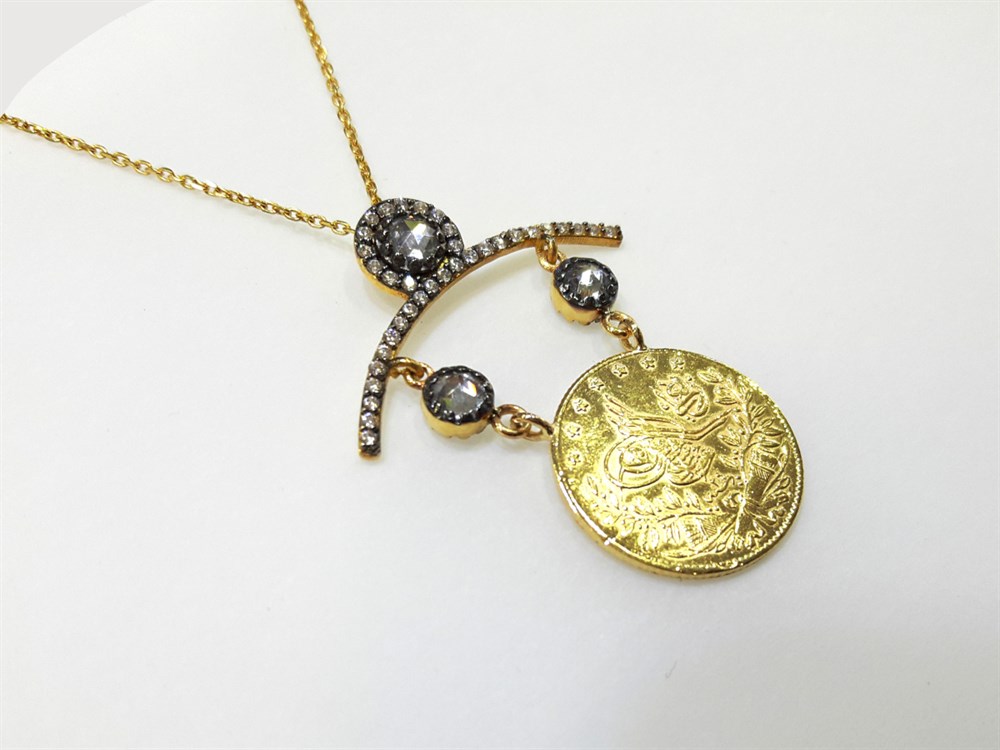 Yarım Altınlı Kolye 22 Ayar-14 Ayar Altın 