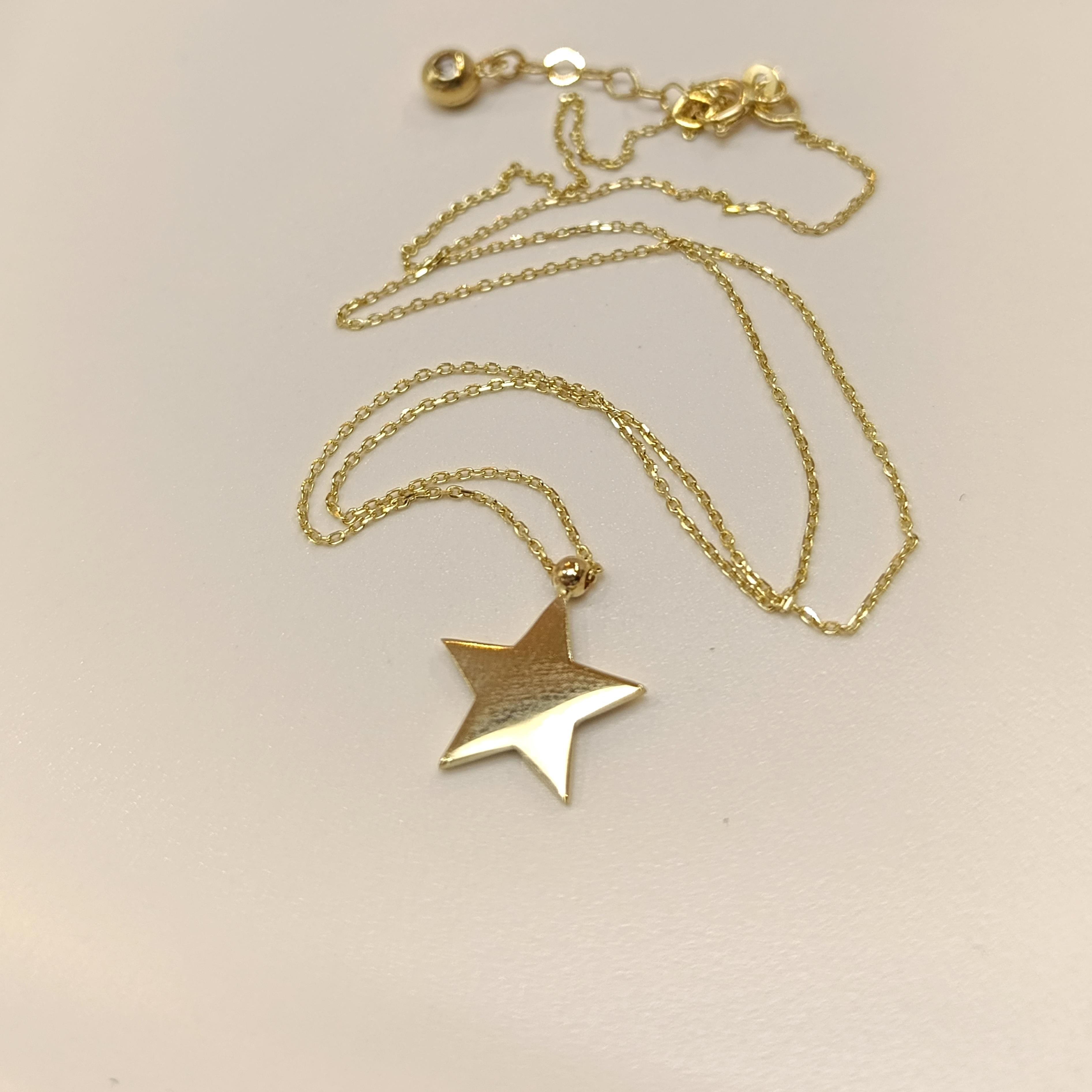 Yıldız Kolye 14 Ayar Altın  HD VİDEOLU