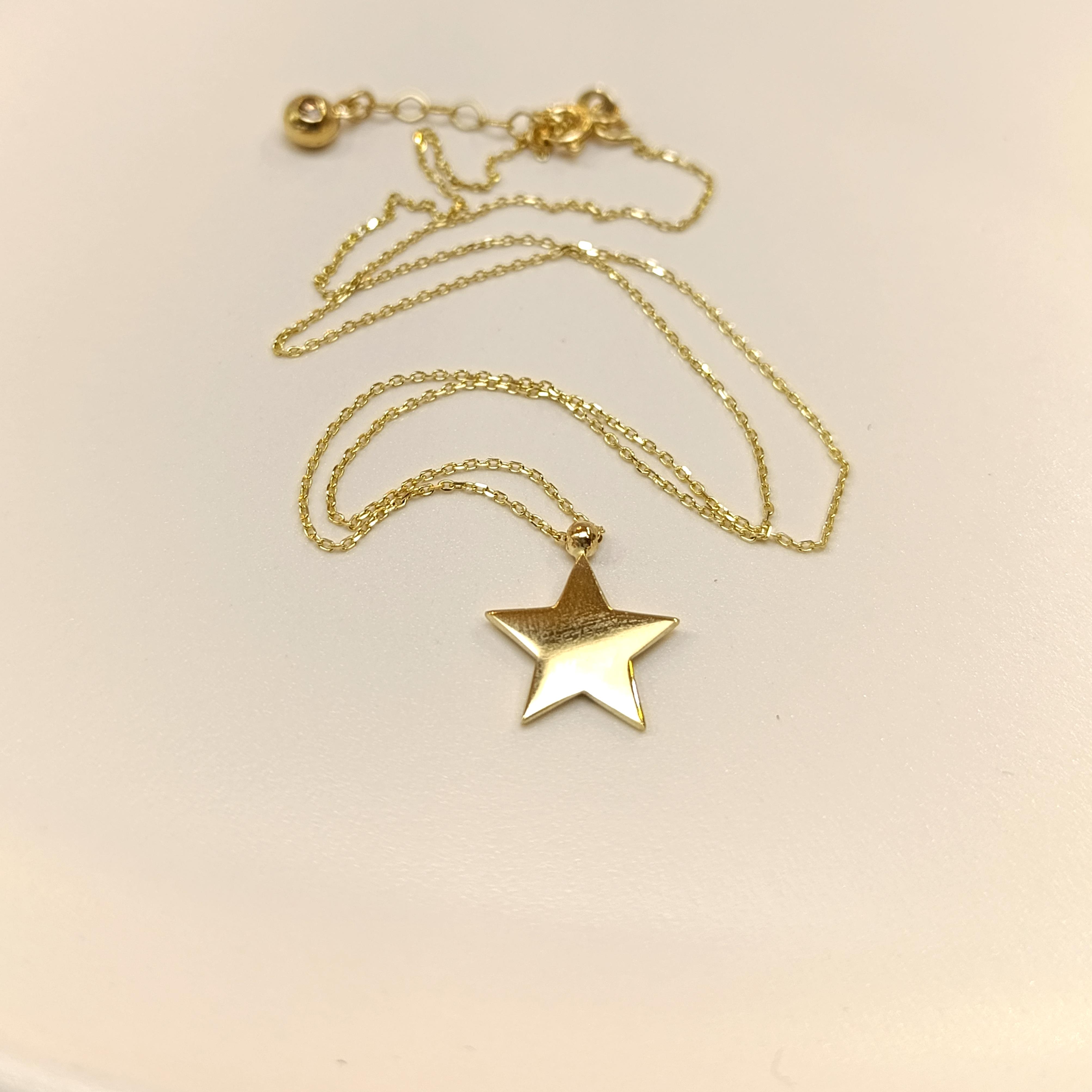 Yıldız Kolye 14 Ayar Altın  HD VİDEOLU