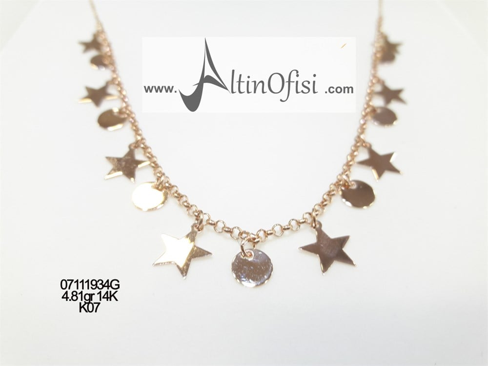 Yıldız Şans Charm Kolye 14 Ayar Altın