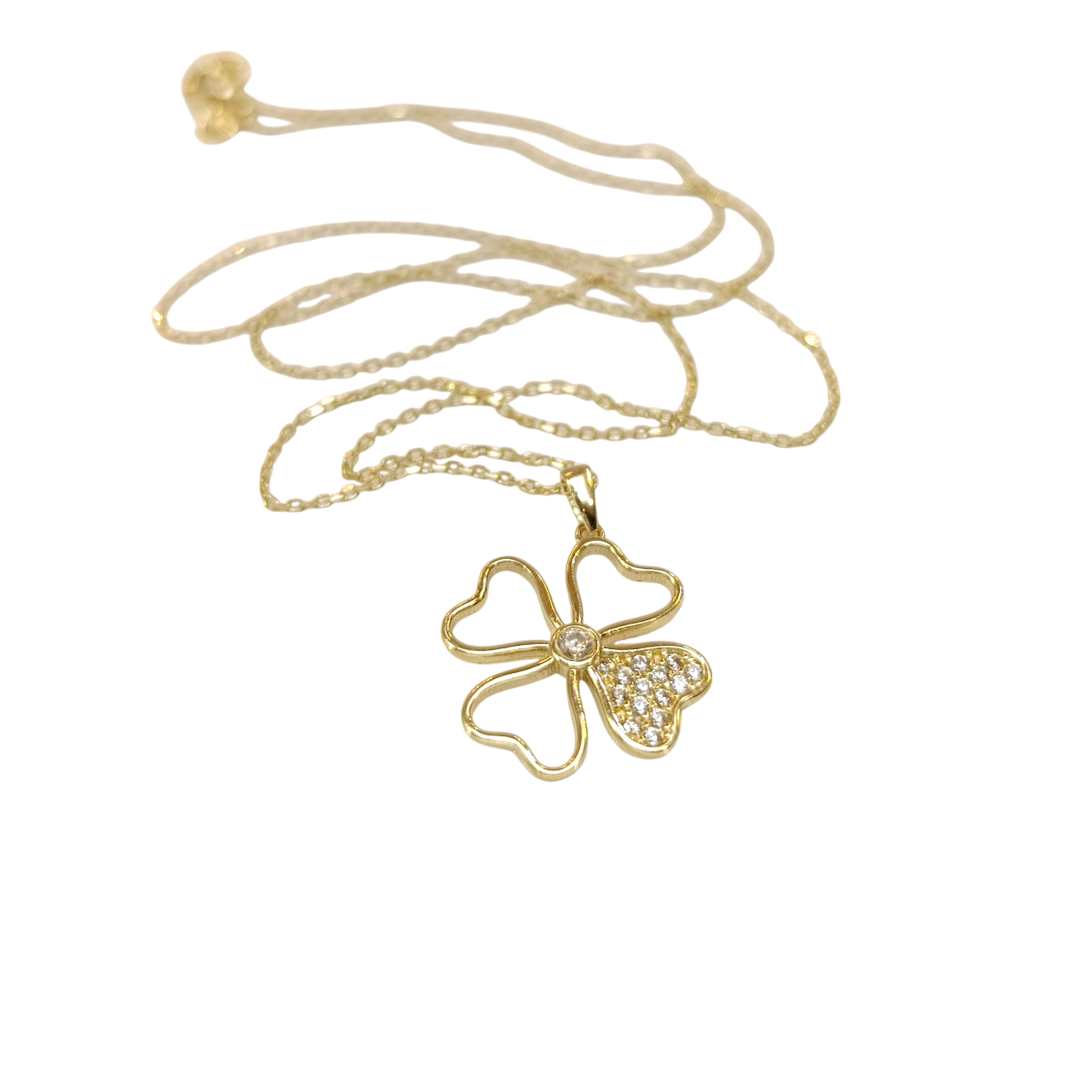 Yonca Kolye 14 Ayar Altın  HD VİDEOLU