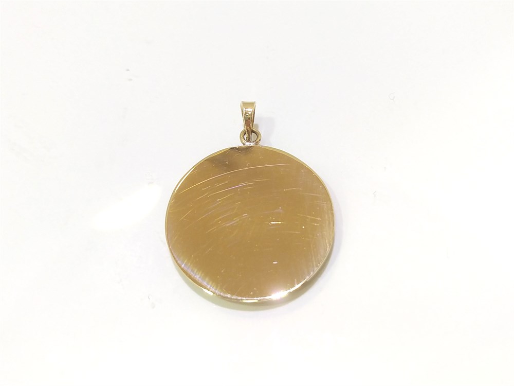Yuvarlak Levha Kolye Ucu 14 Ayar Altın