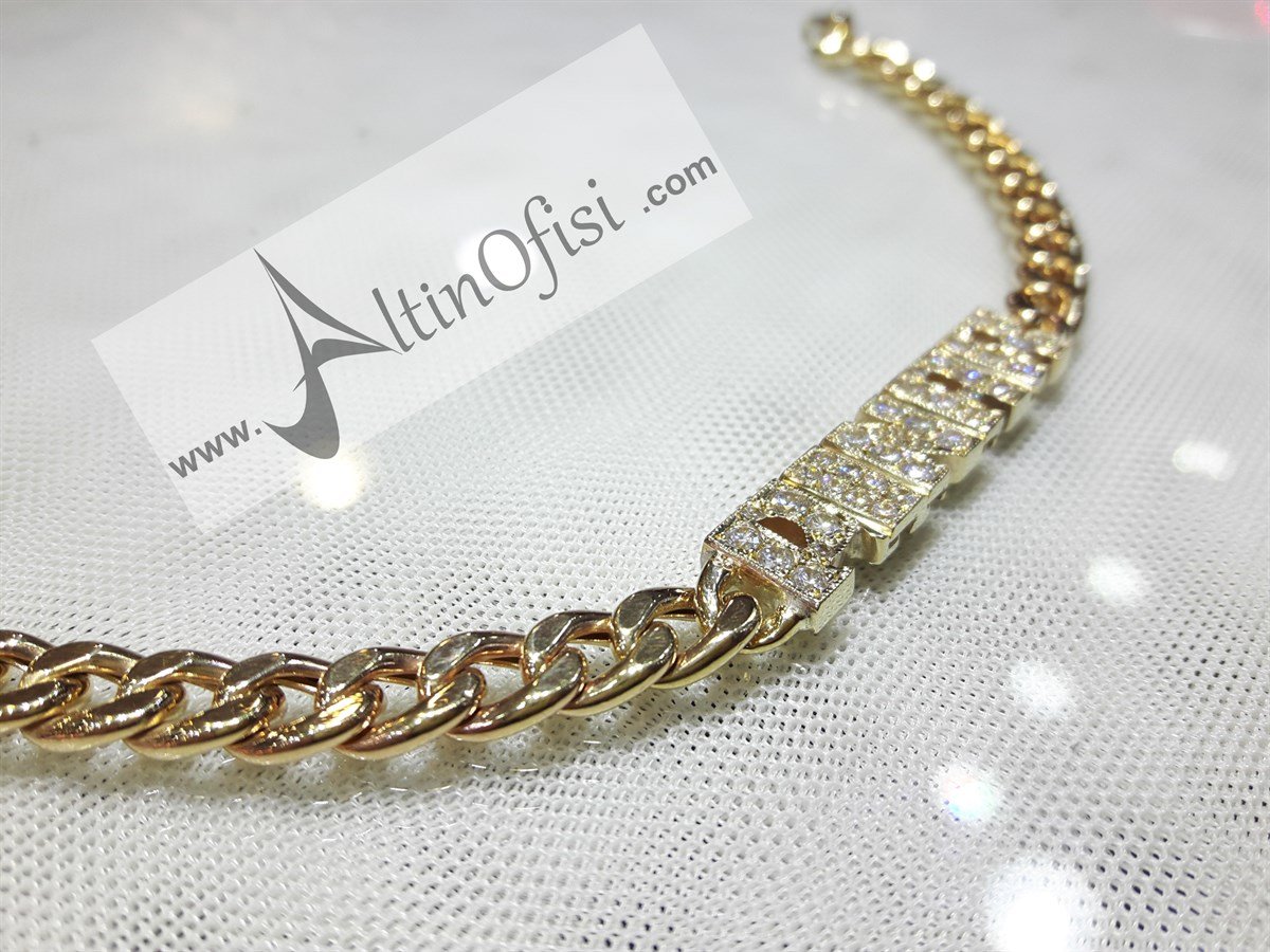 İsim Künye 14 ayar Altın