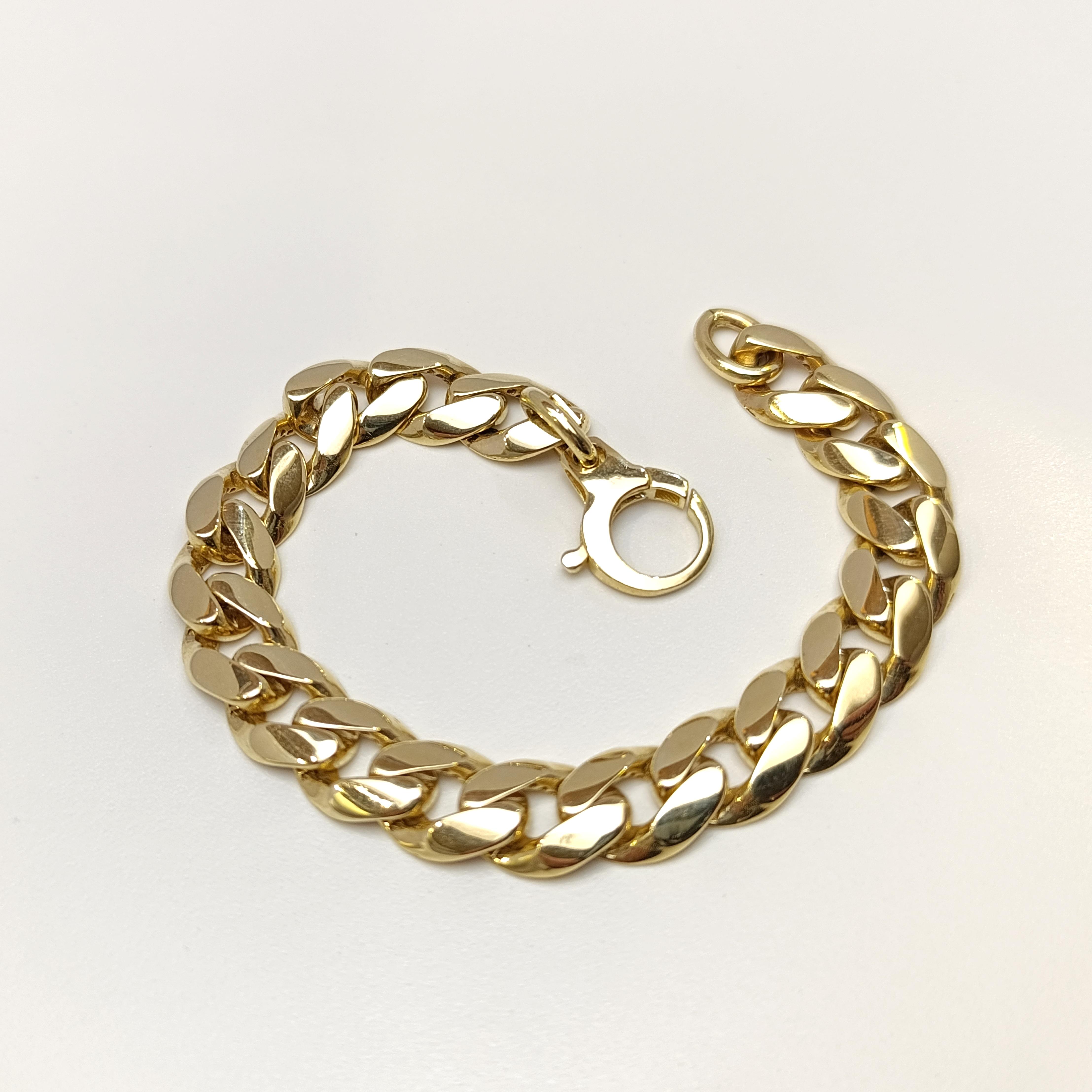 11mm Gurmet Bileklik Künye 14 Ayar Altın HD VİDEOLU