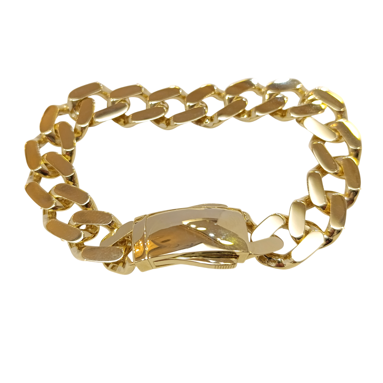 12.5mm Gurmet Bileklik Künye 14 Ayar Altın HD VİDEOLU