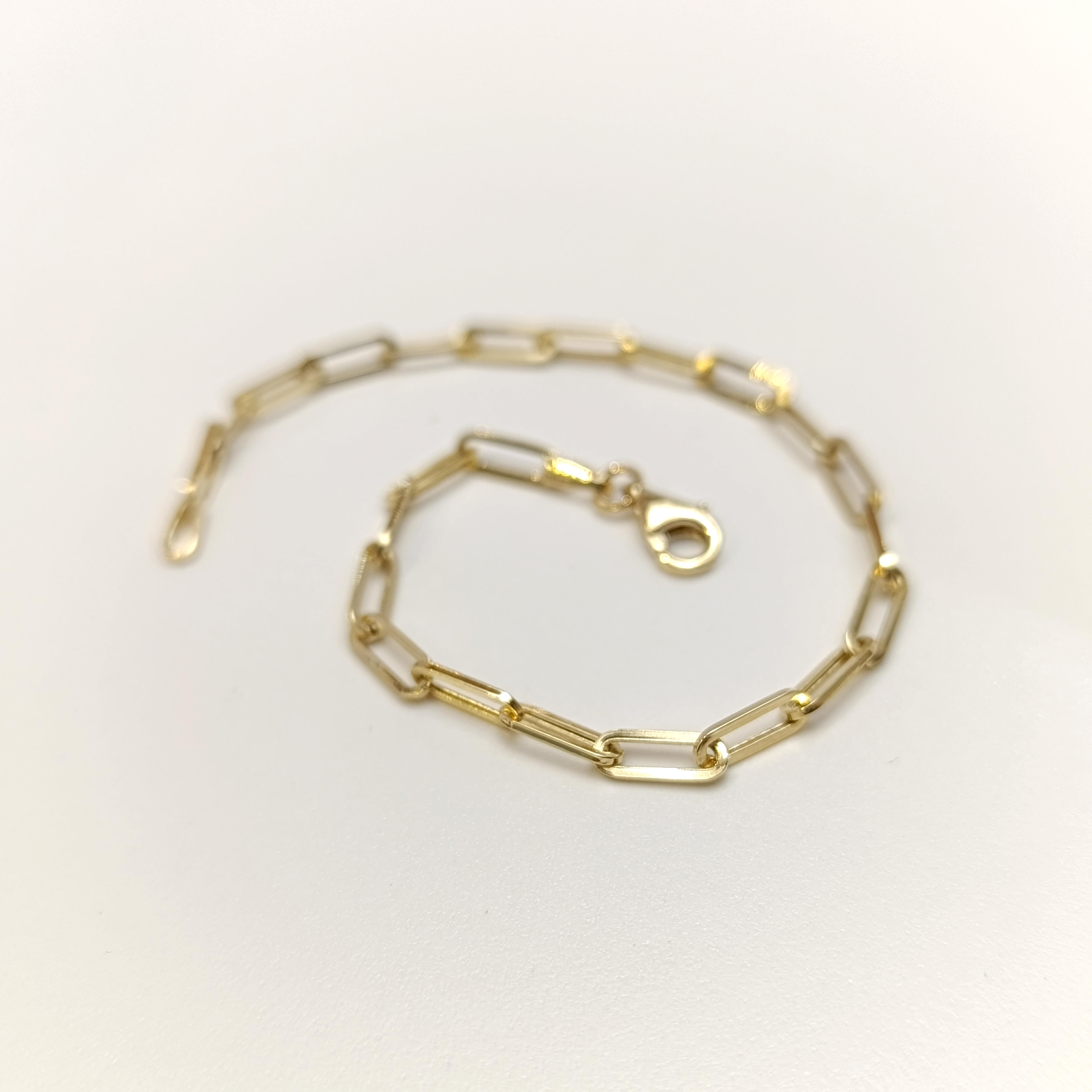 3.2mm Ataç Zincir Bileklik Künye 14 Ayar Altın HD VİDEOLU