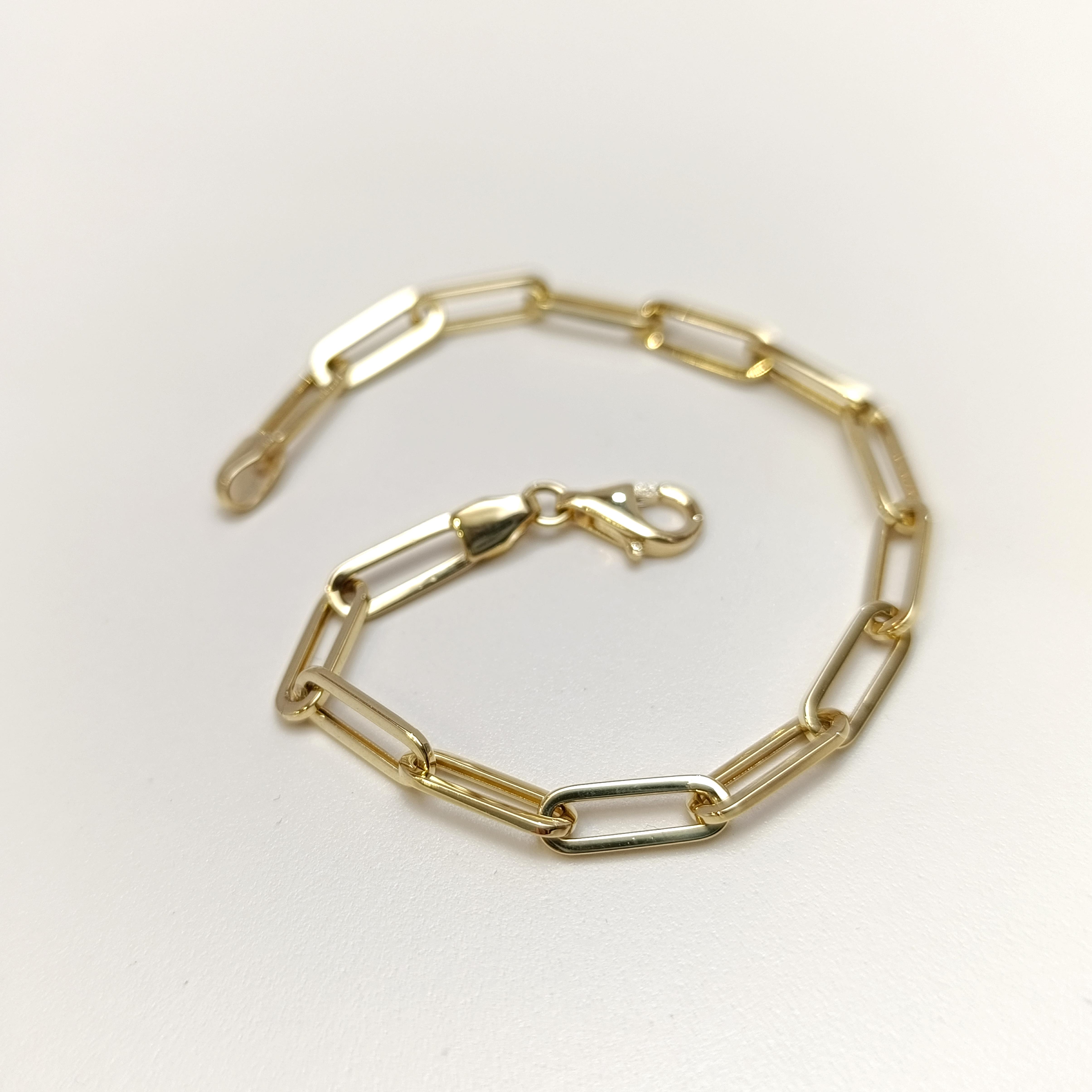 4.5mm Ataç Zincir Bileklik Künye 14 Ayar Altın HD VİDEOLU