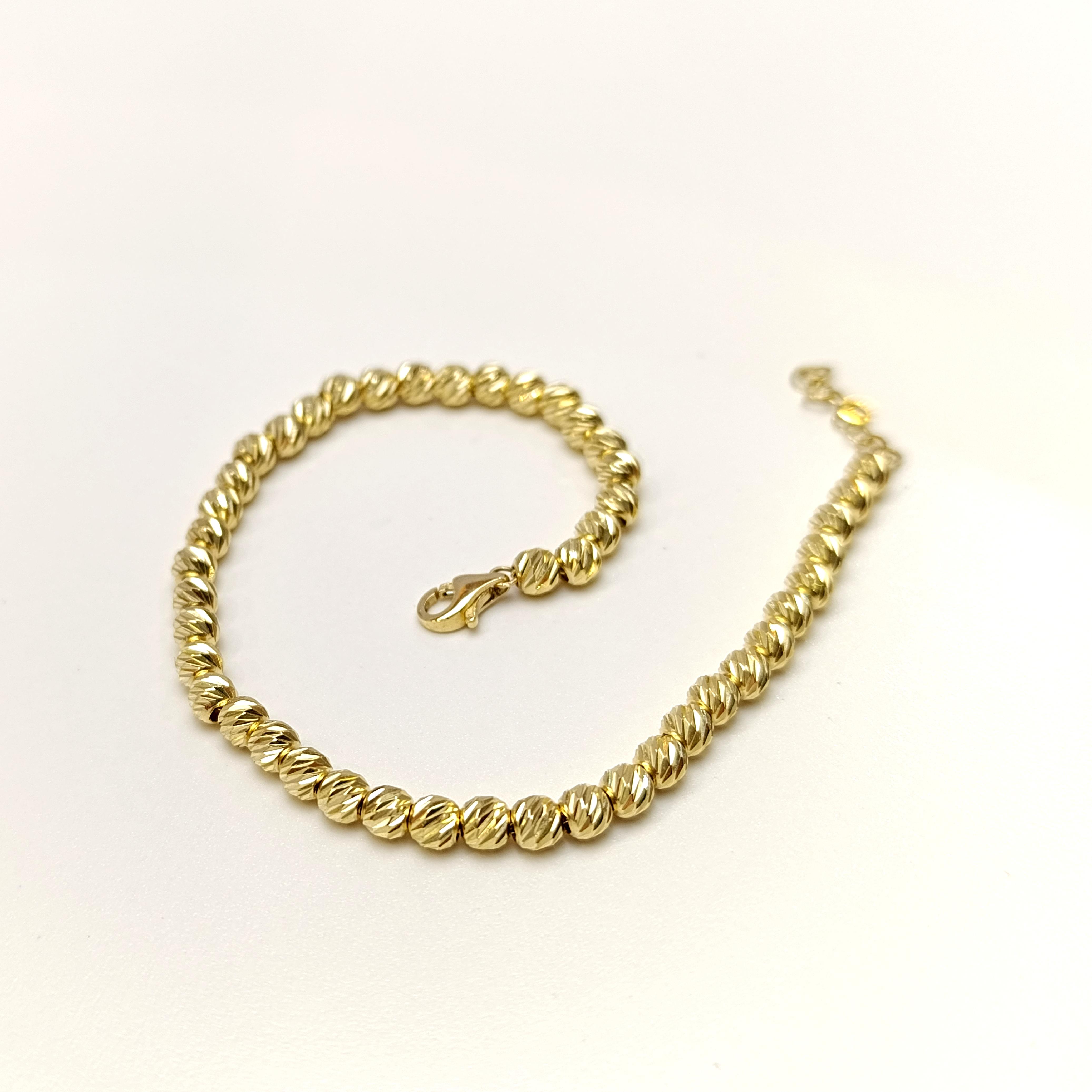 4mm Dorika Toplu Bileklik Künye 14 Ayar Altın HD VİDEOLU