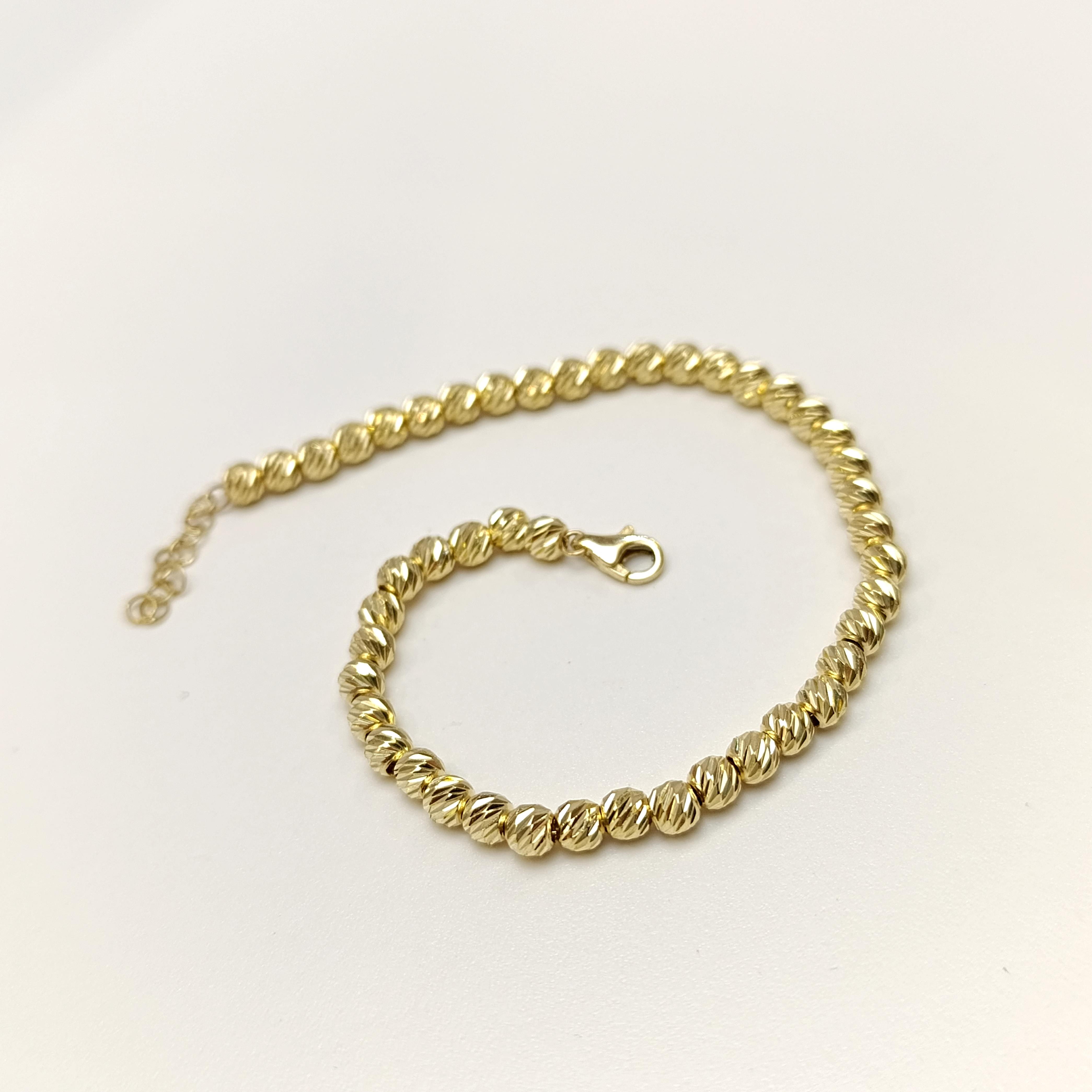 4mm Dorika Toplu Bileklik Künye 14 Ayar Altın HD VİDEOLU