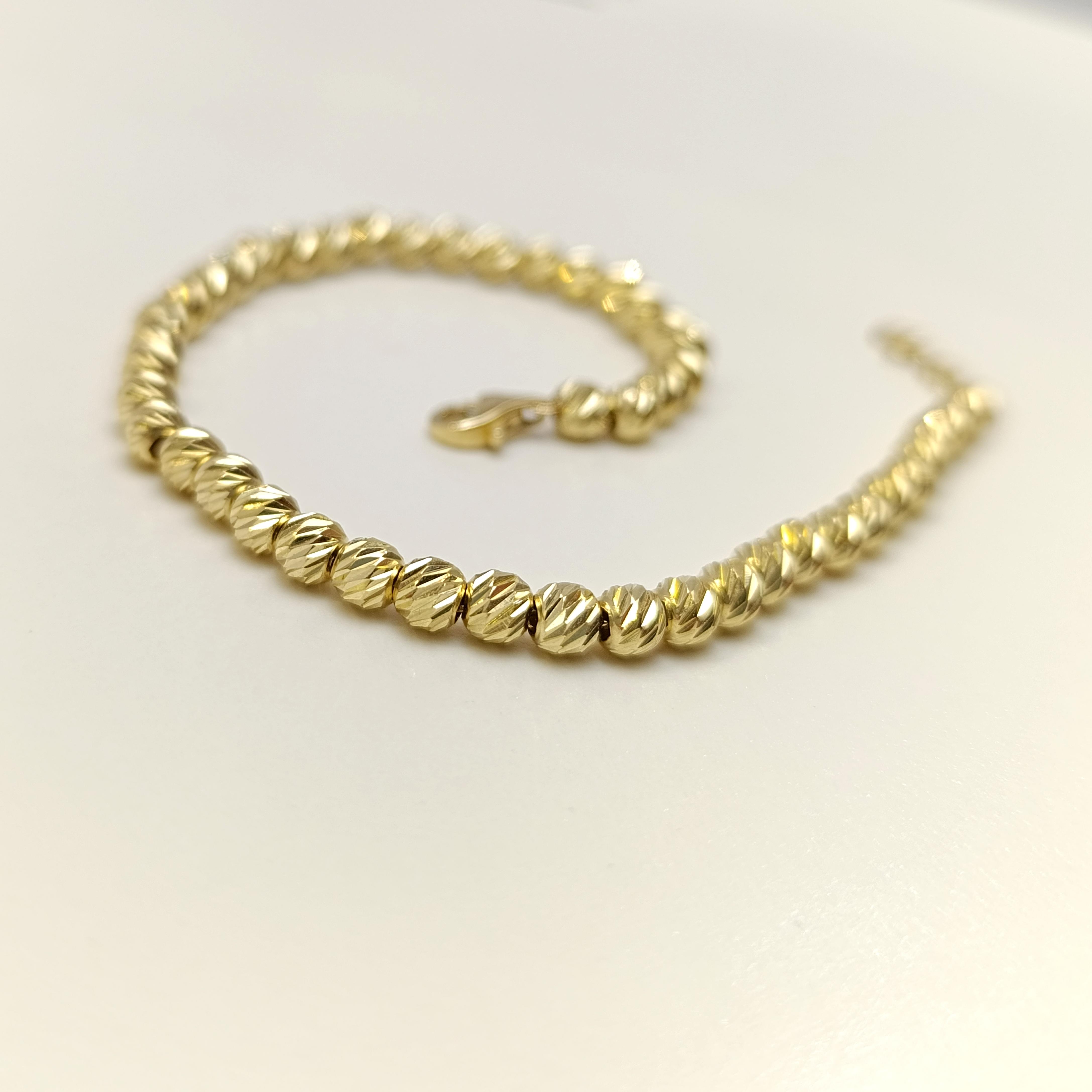 4mm Dorika Toplu Bileklik Künye 14 Ayar Altın HD VİDEOLU