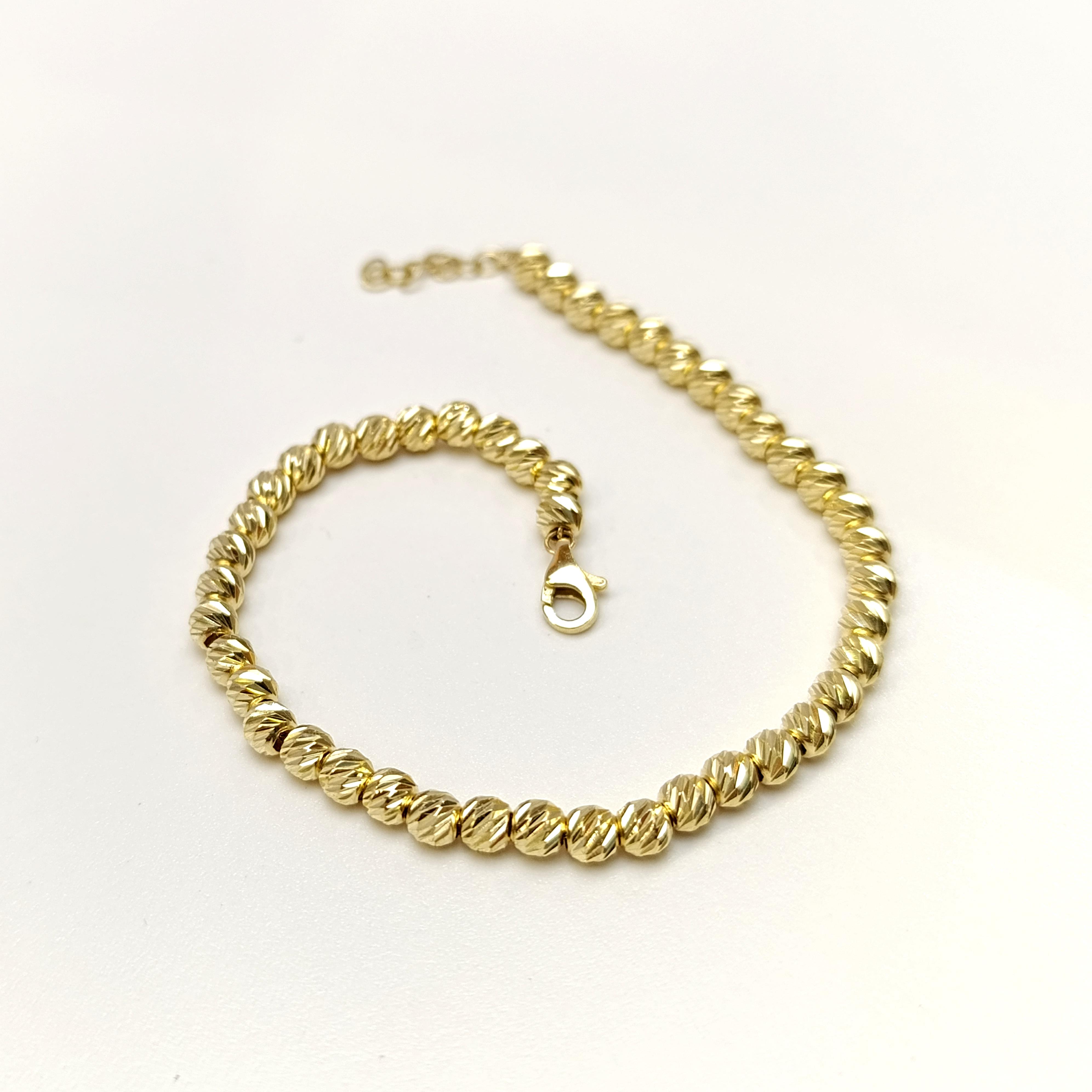 4mm Dorika Toplu Bileklik Künye 14 Ayar Altın HD VİDEOLU