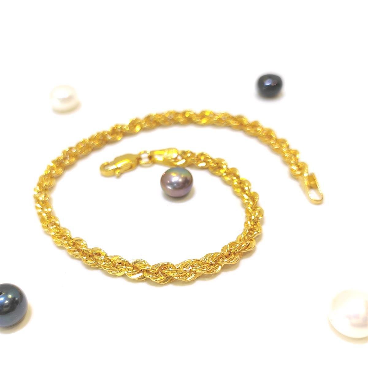 4mm Halat Bileklik Künye 14 Ayar Altın HD VİDEOLU