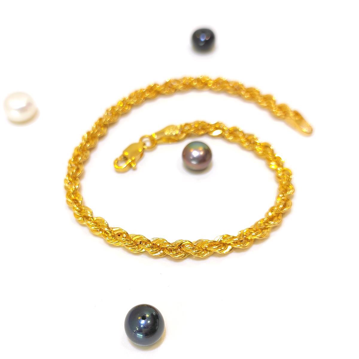 4mm Halat Bileklik Künye 14 Ayar Altın HD VİDEOLU