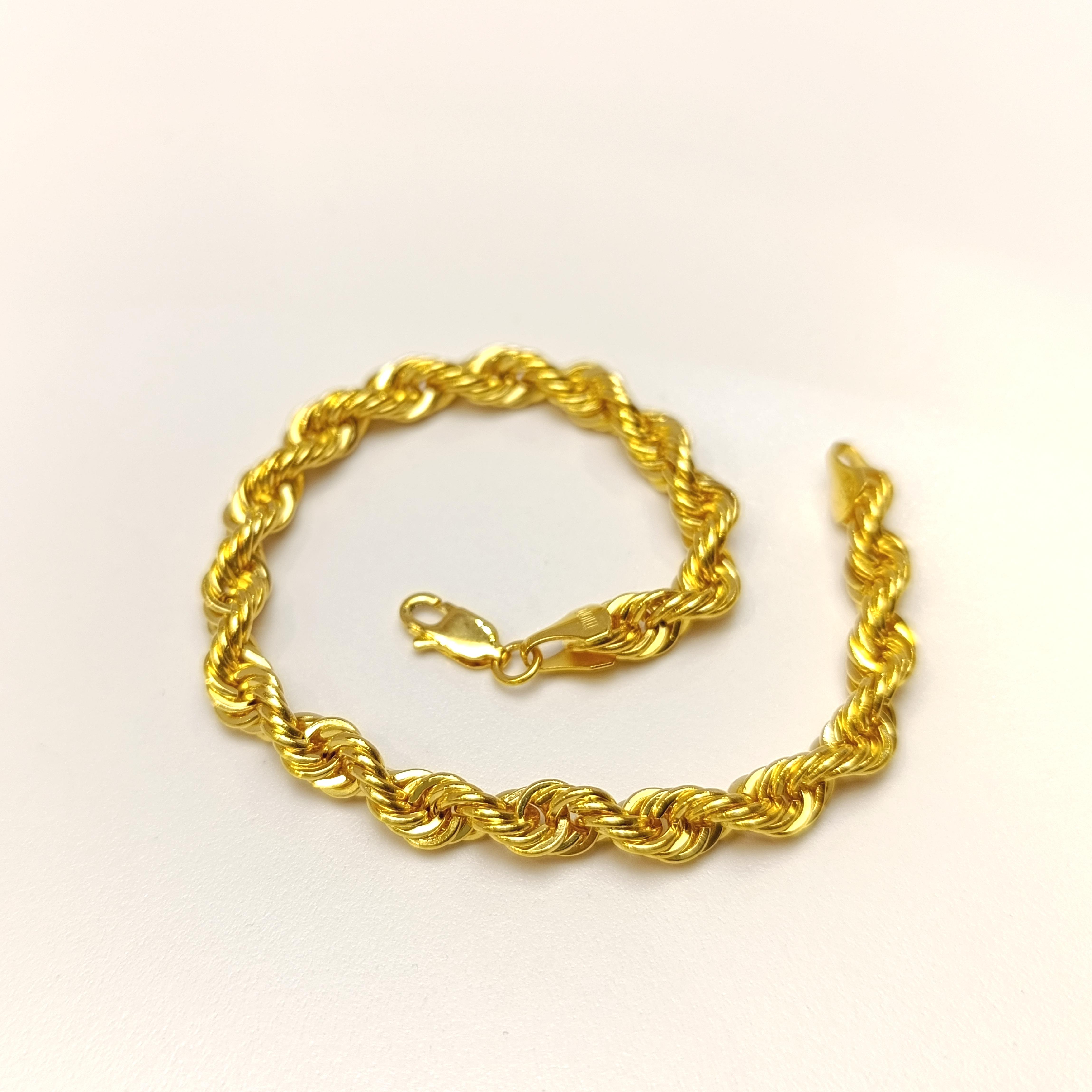 5.5mm Halat Bileklik Künye 14 Ayar Altın HD VİDEOLU