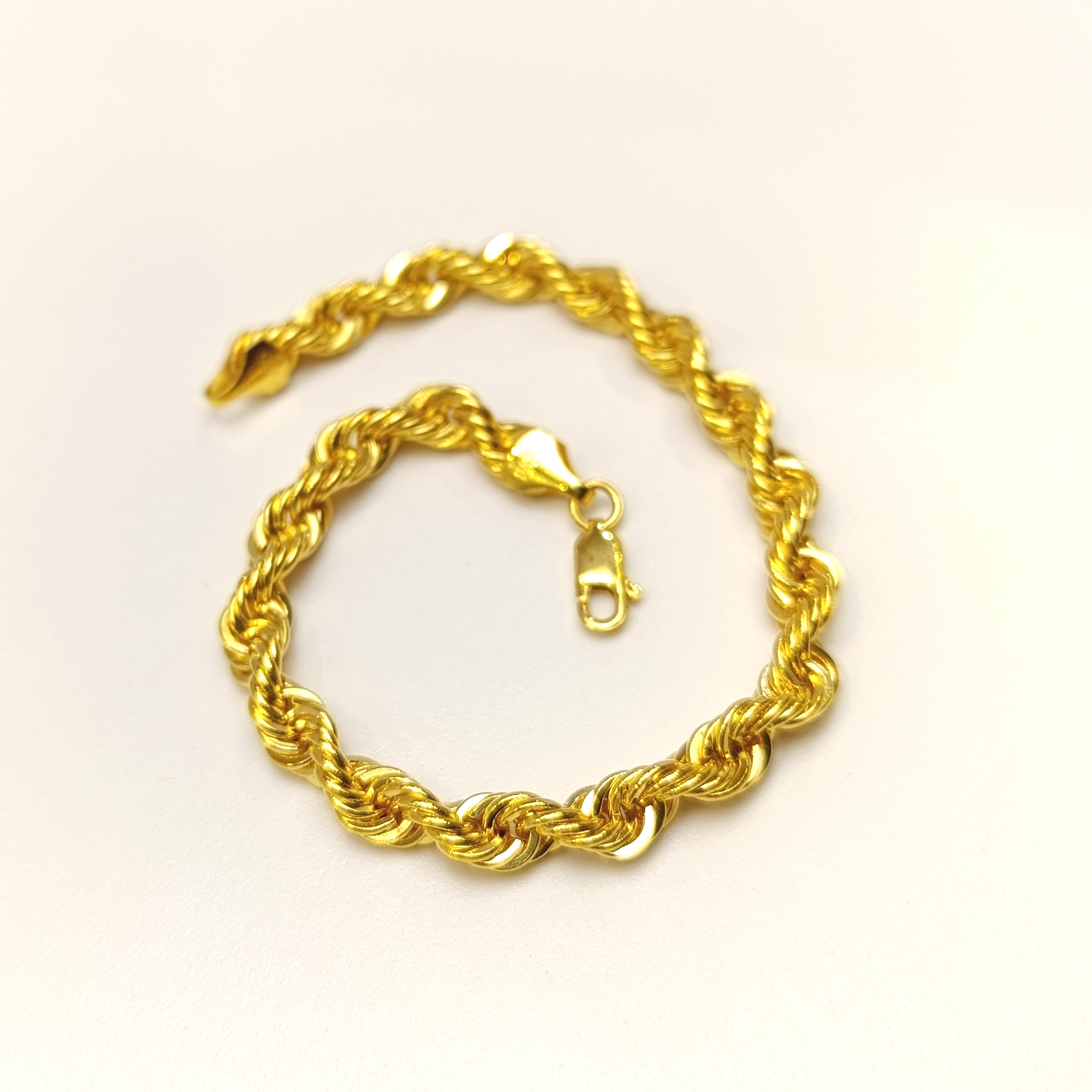 5.5mm Halat Bileklik Künye 14 Ayar Altın HD VİDEOLU